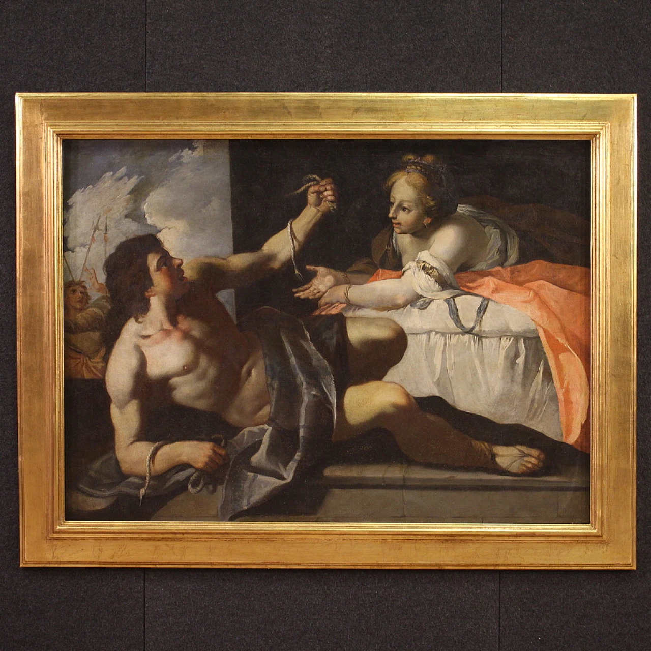 Pair of biblical scenes, oil paintings, half of 17th century 3