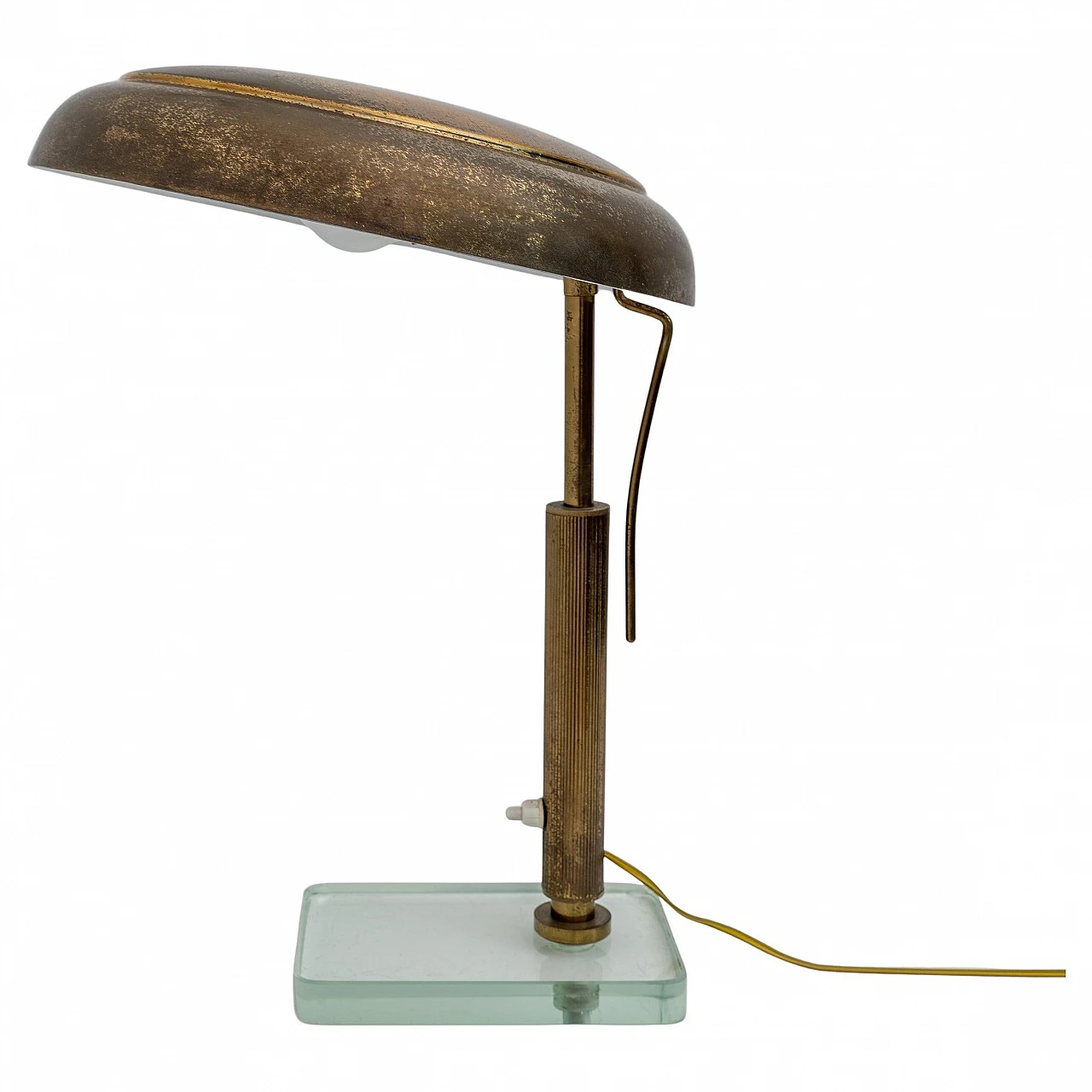 Pietro Chiesa Mid-century Modern Italian Brass Table Lamp, Fontana Arte, 1940s 1