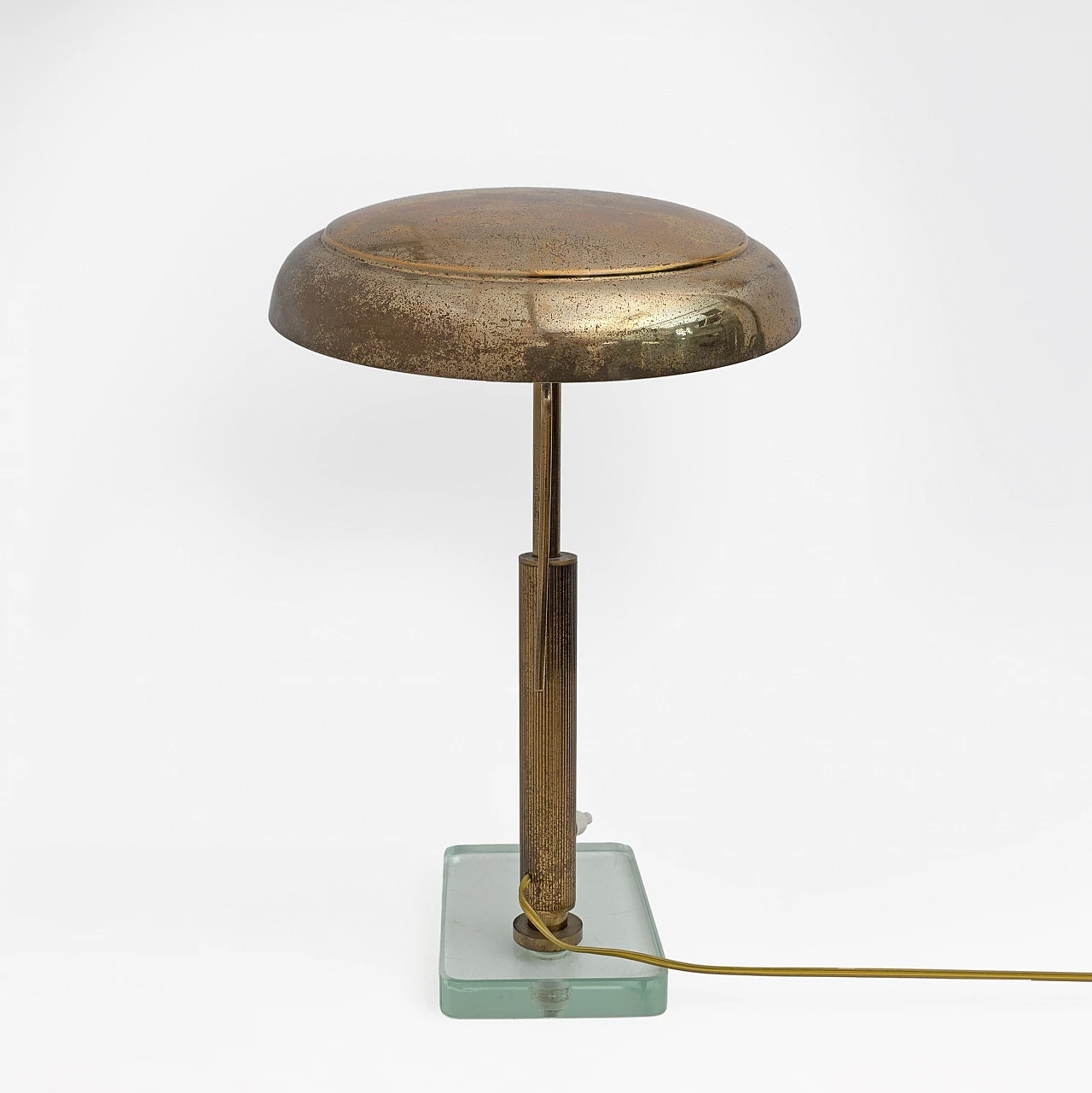 Pietro Chiesa Mid-century Modern Italian Brass Table Lamp, Fontana Arte, 1940s 7