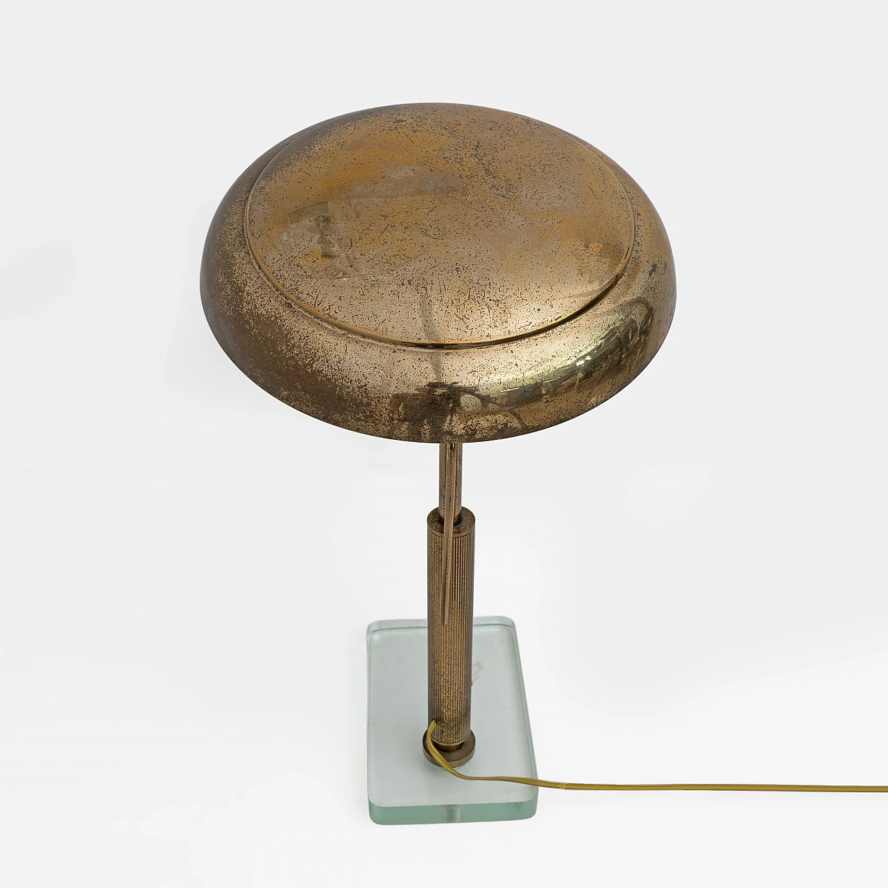 Pietro Chiesa Mid-century Modern Italian Brass Table Lamp, Fontana Arte, 1940s 8