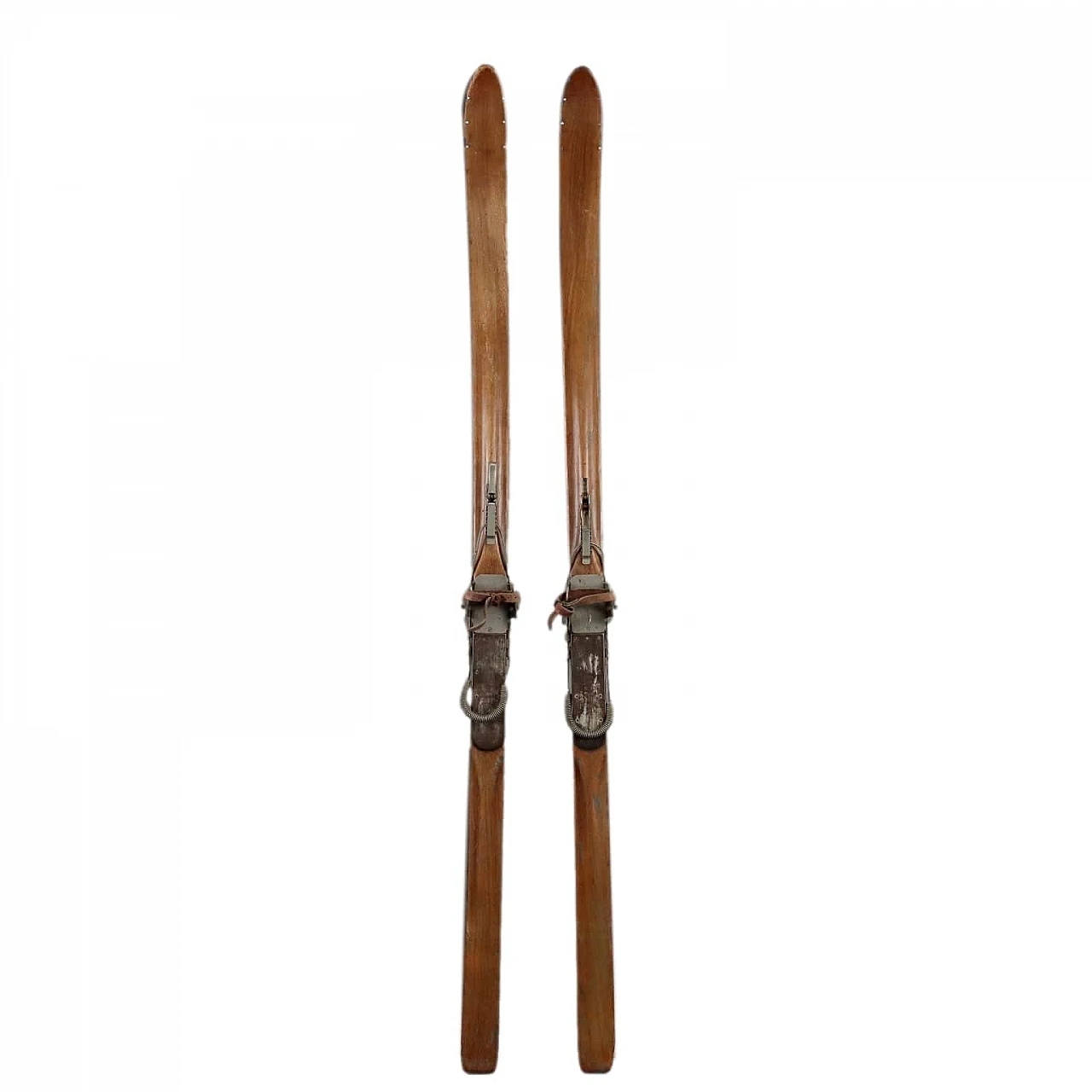 Wooden skis with Kandahar bindings, 1950s 1