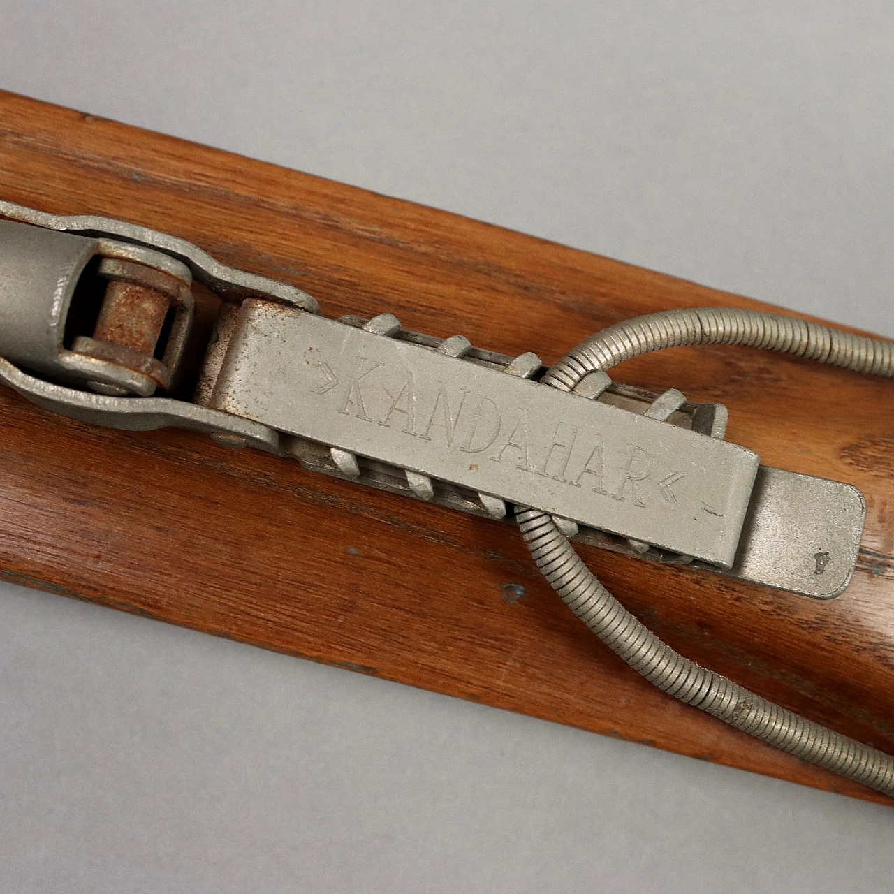 Wooden skis with Kandahar bindings, 1950s 10