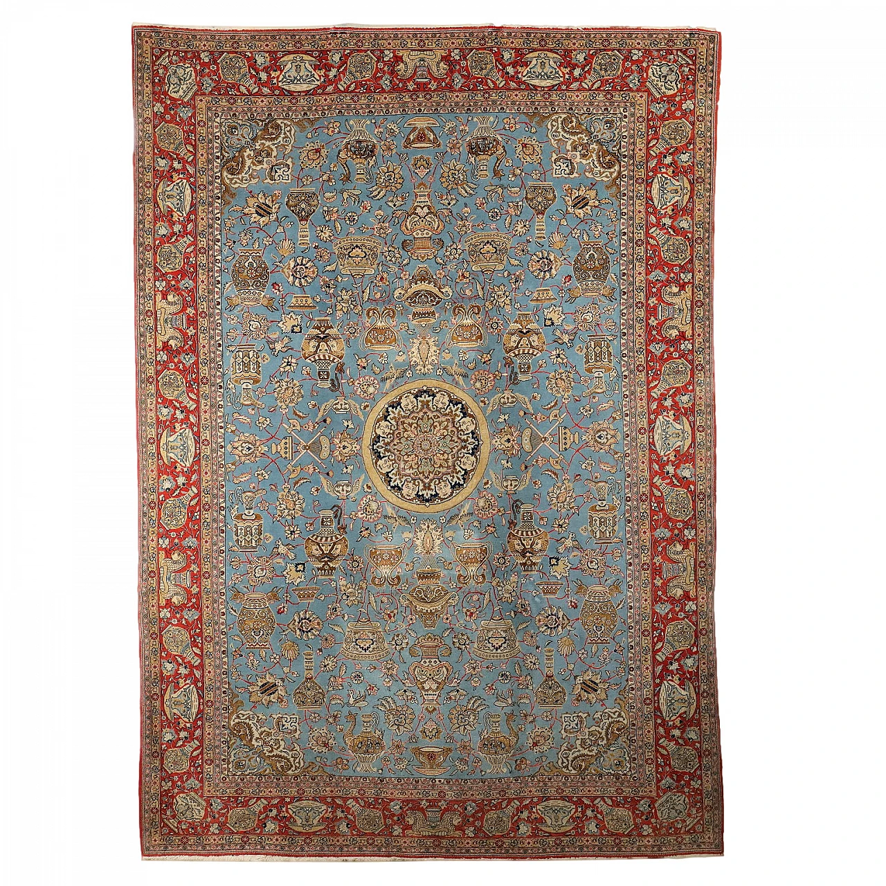 Kum cotton and wool Iranian carpet 1