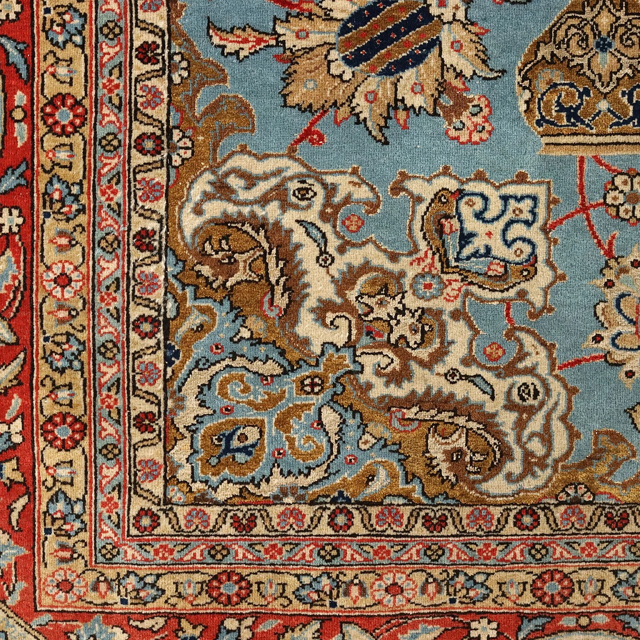 Kum cotton and wool Iranian carpet 6