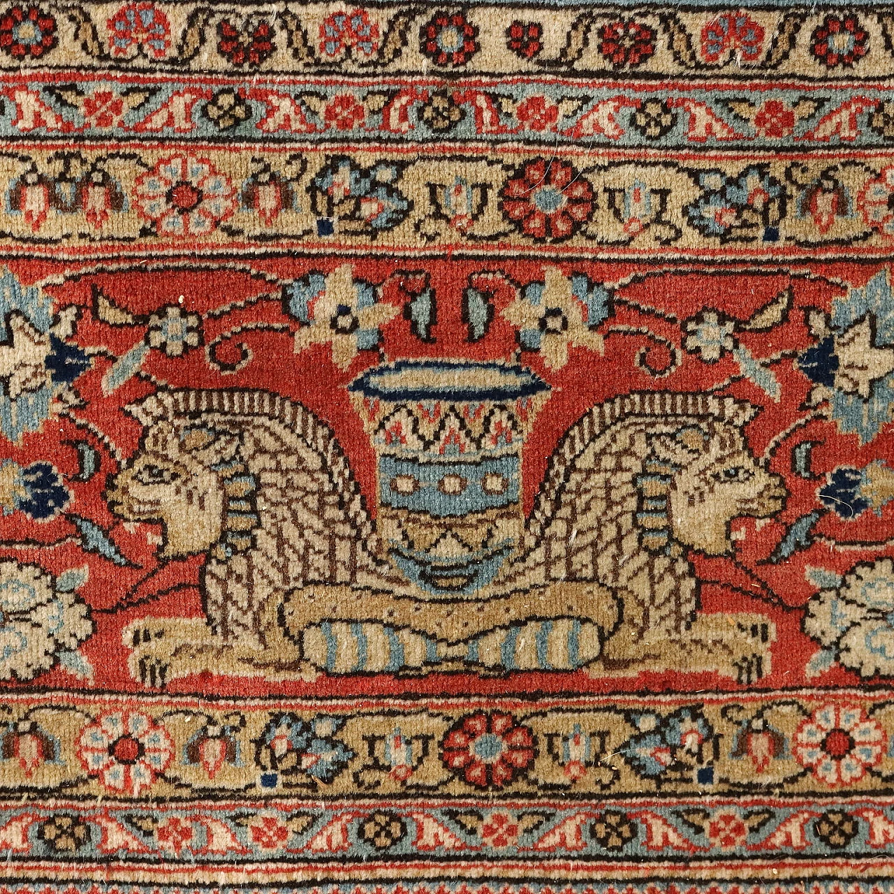 Kum cotton and wool Iranian carpet 7