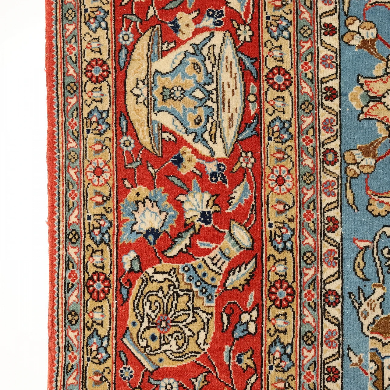 Kum cotton and wool Iranian carpet 8