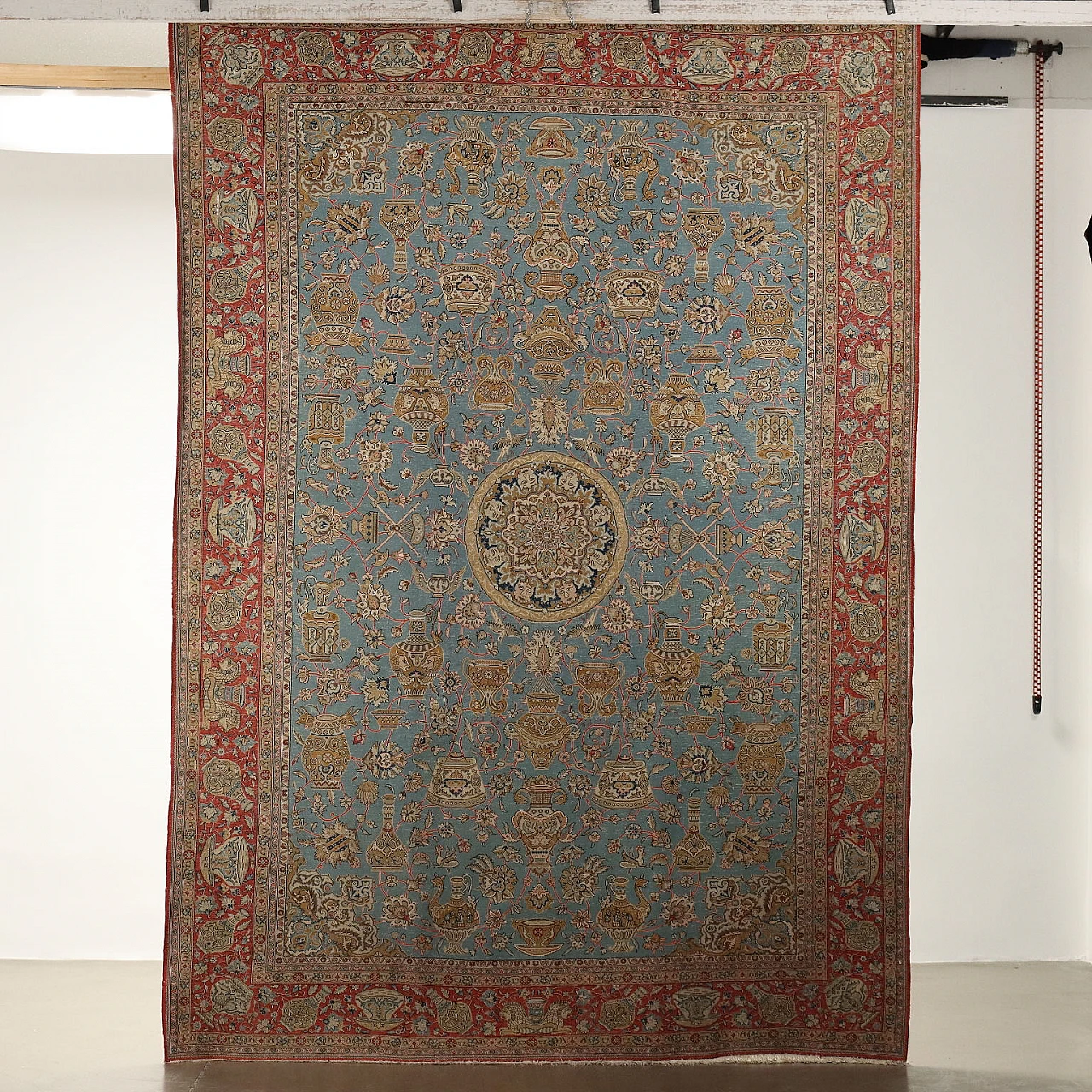 Kum cotton and wool Iranian carpet 9