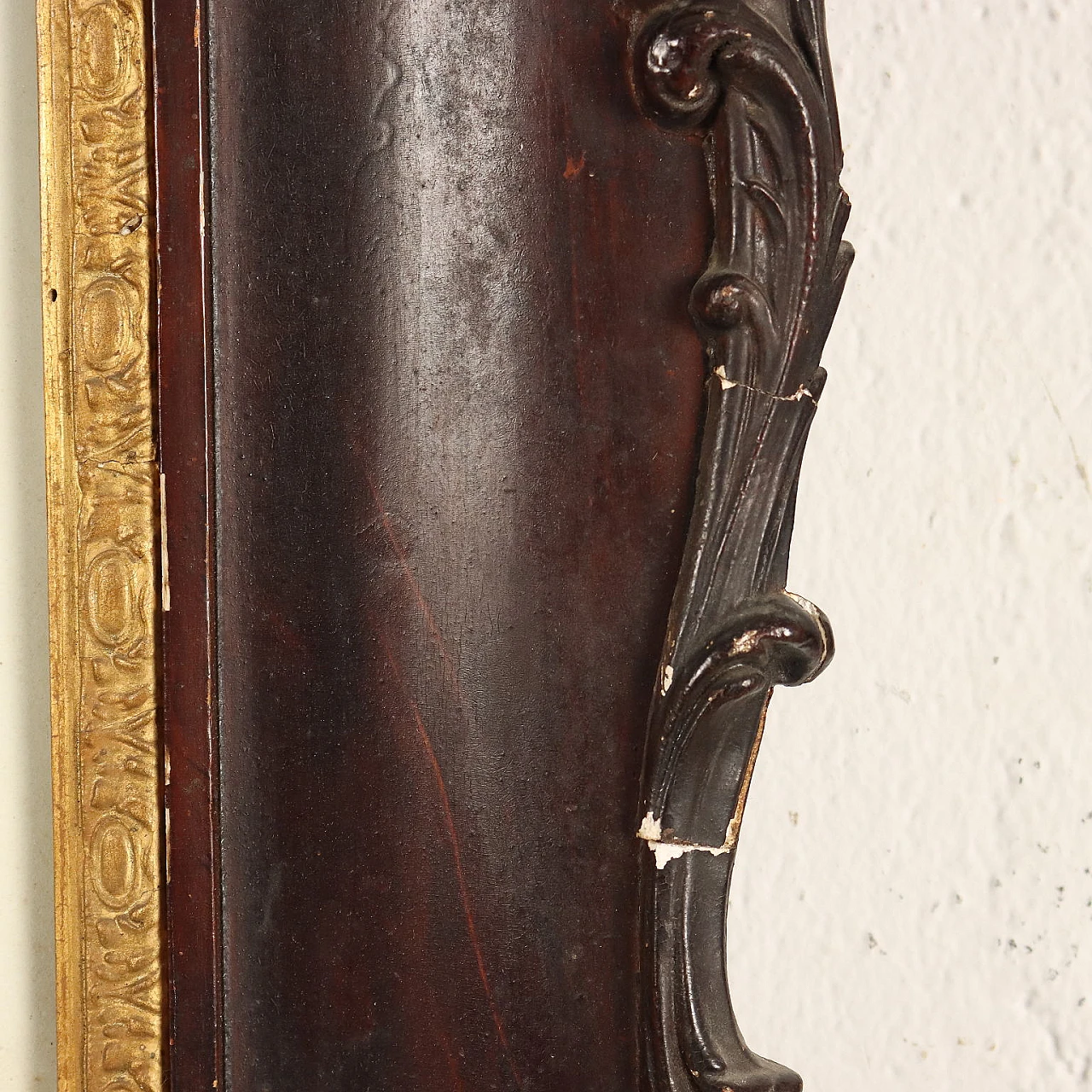 Cornice Luigi Filippo in legno laccato e dorato con stampa, '800 10