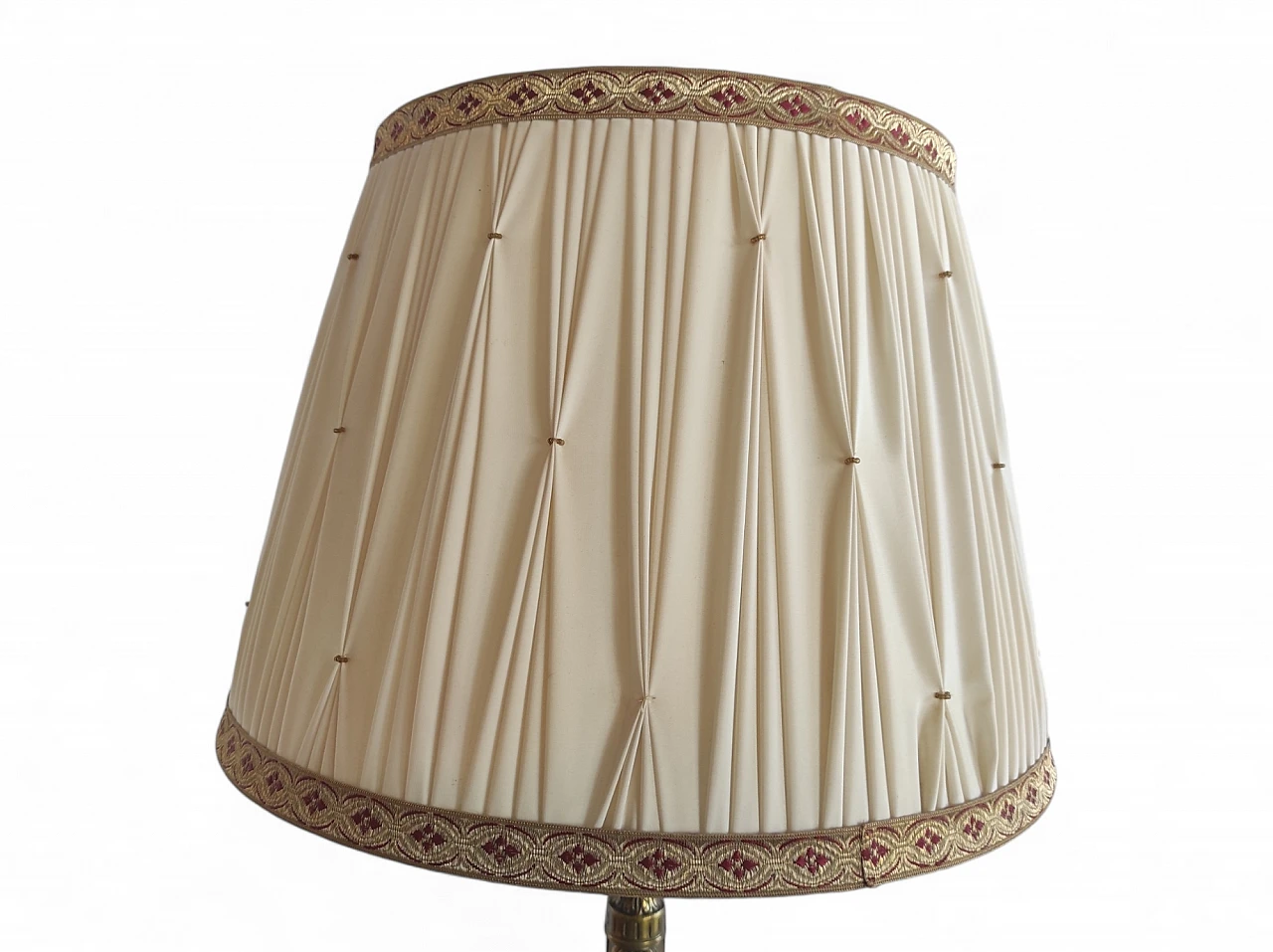 Brass floor lamp with baroque style details 2