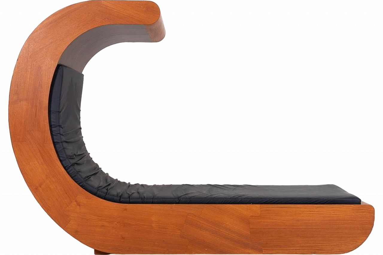 Chaise longue Wave in legno, anni '90 9