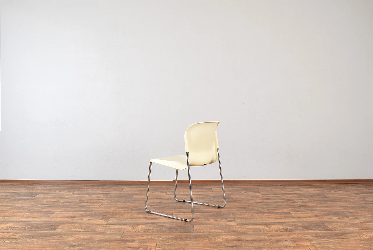 Set of 4 SM400K White Swing Chair by Gerd Lange for Drabert, 1980s 8