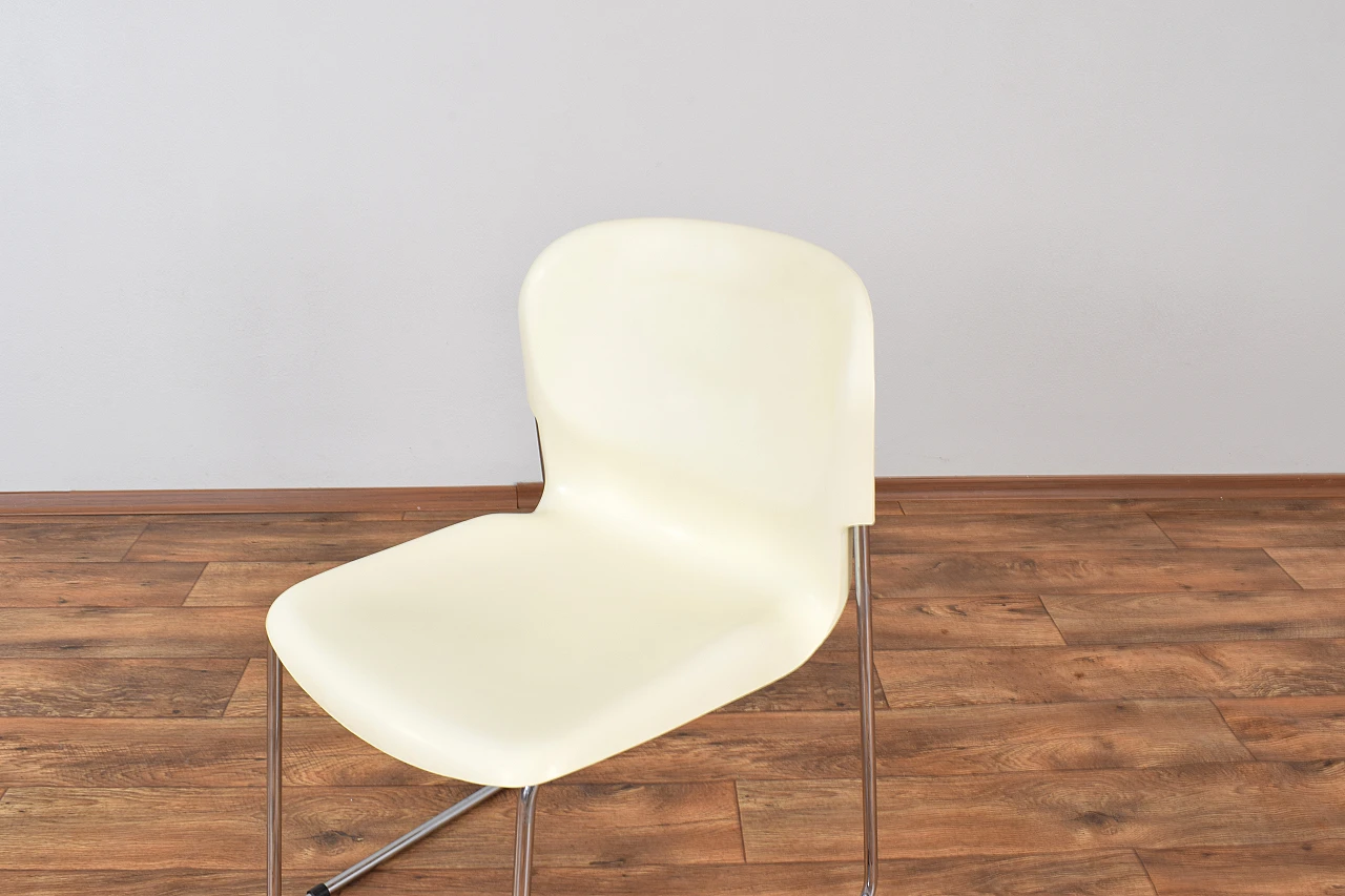 Set of 4 SM400K White Swing Chair by Gerd Lange for Drabert, 1980s 11