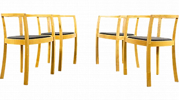 4 Painted maple chairs by Hansen & Sørensen