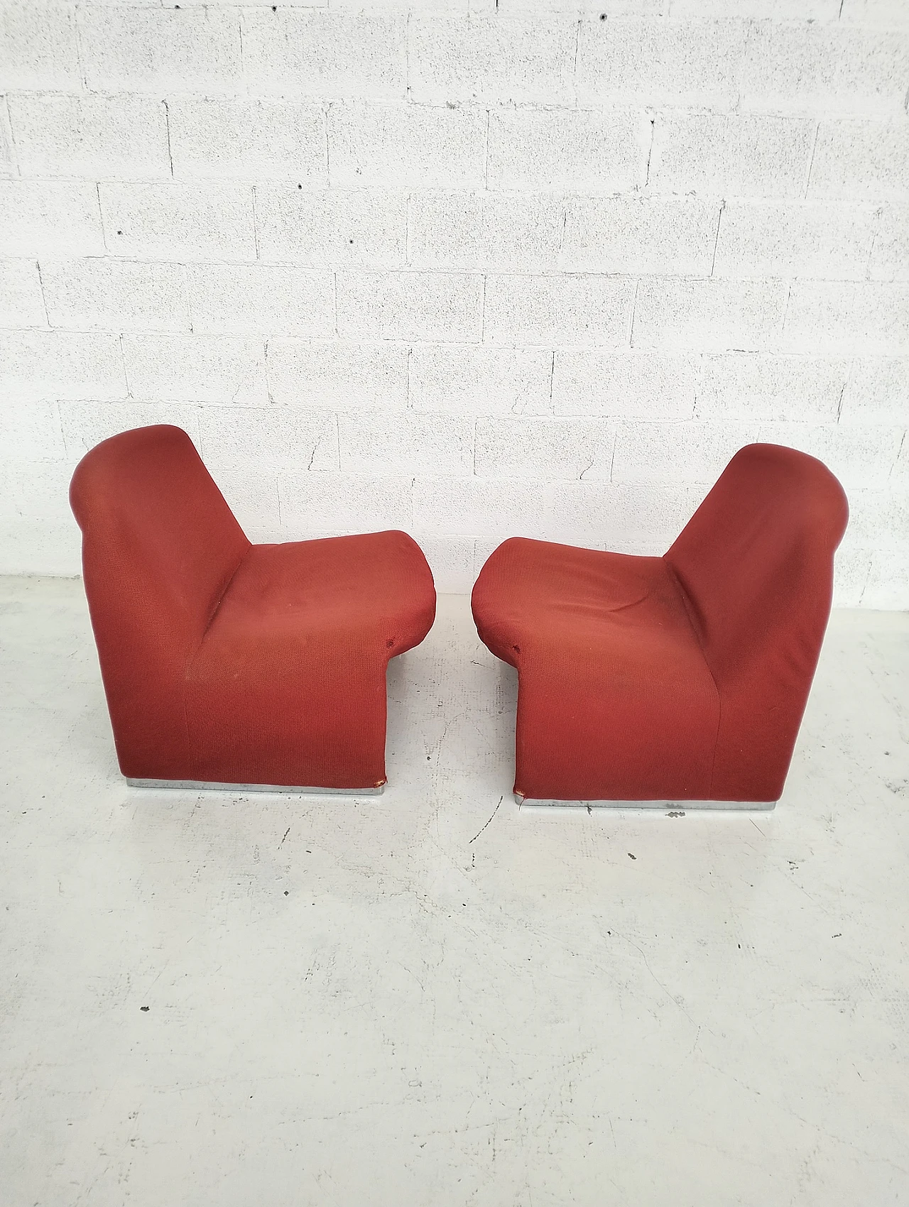 2 red Alky chairs by Giancarlo Piretti for Anonima Castelli  70s 5