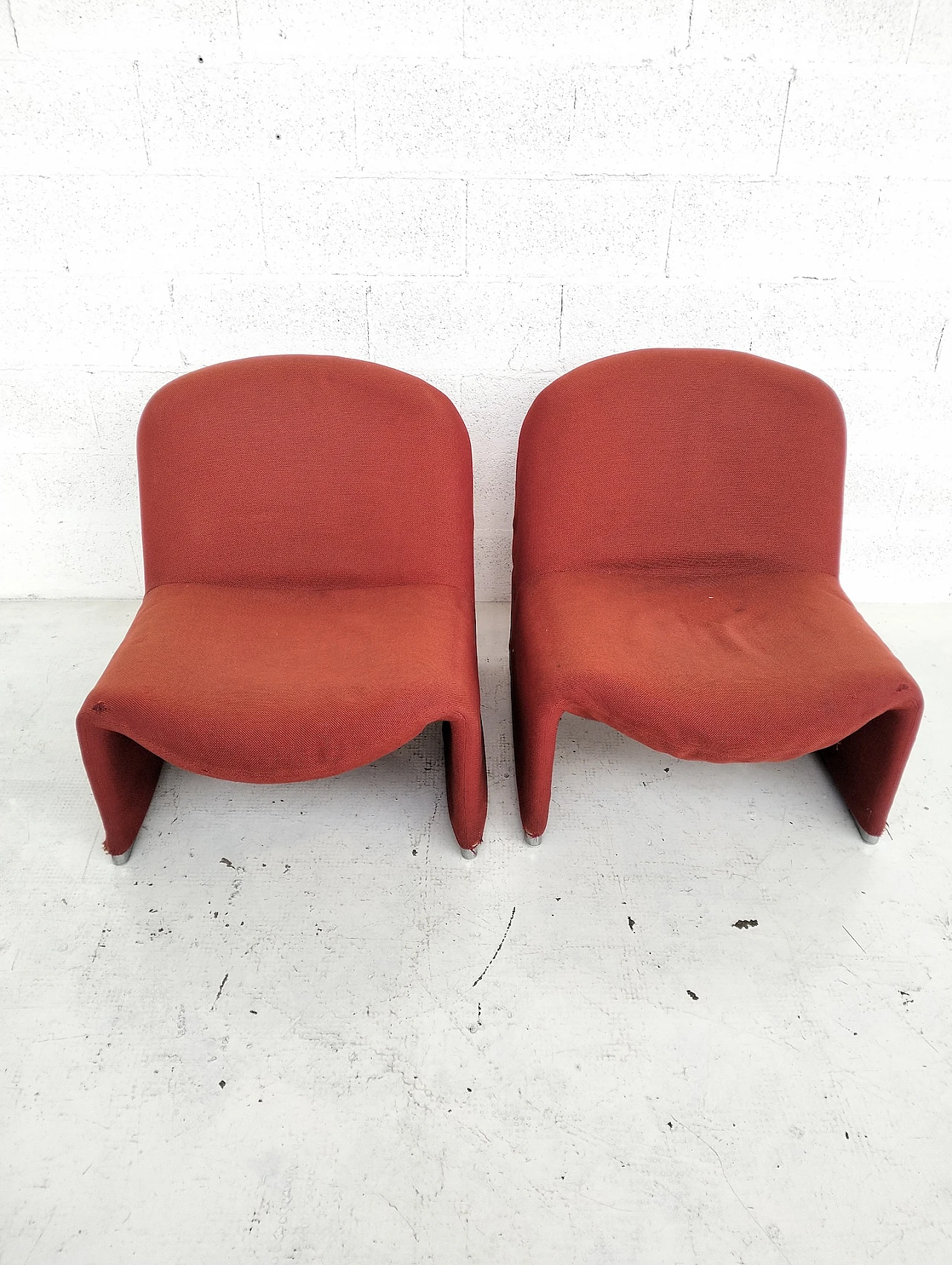 2 red Alky chairs by Giancarlo Piretti for Anonima Castelli  70s 8