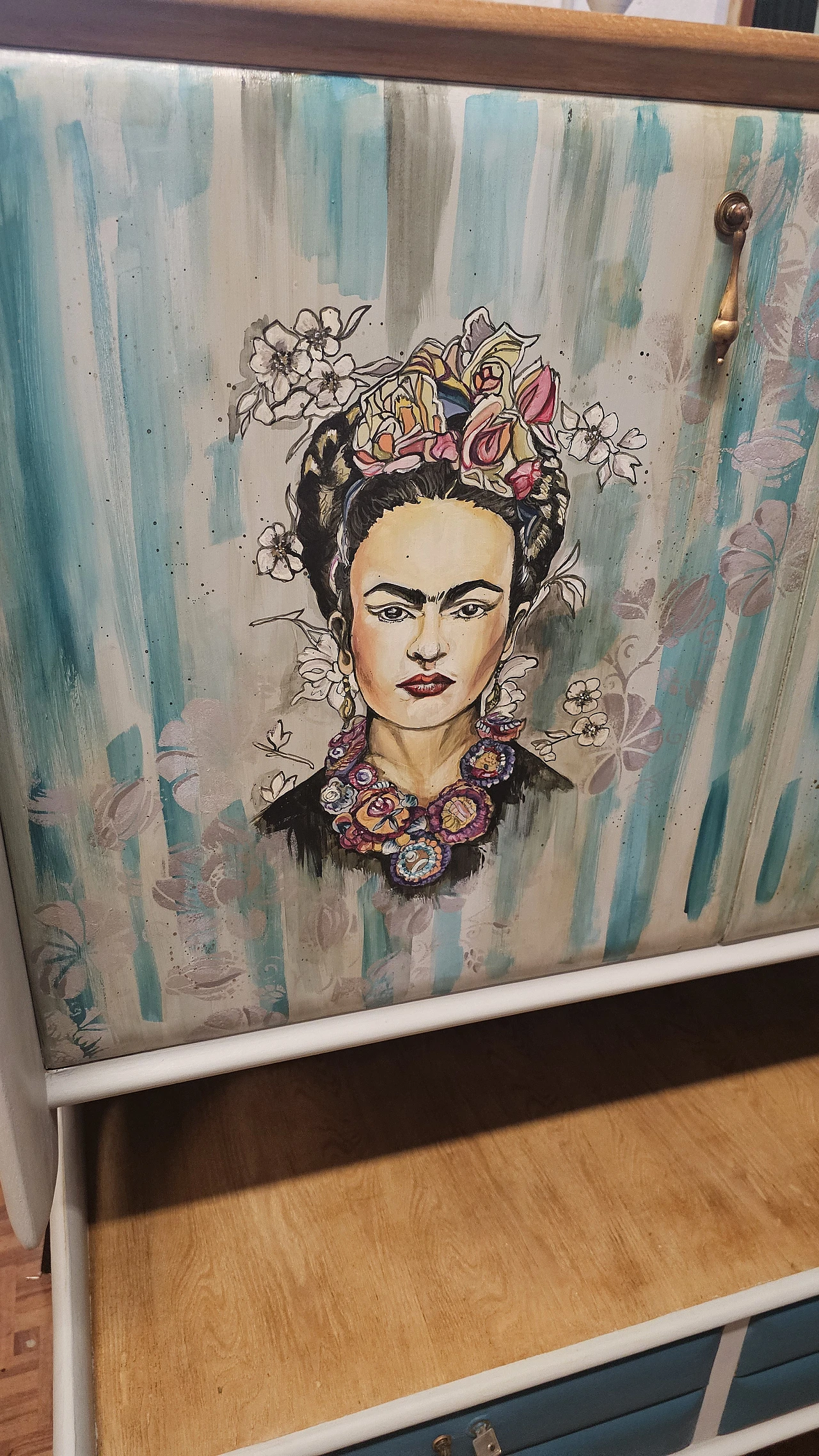 Mobile con ritratto Frida Kahlo, anni '50 3