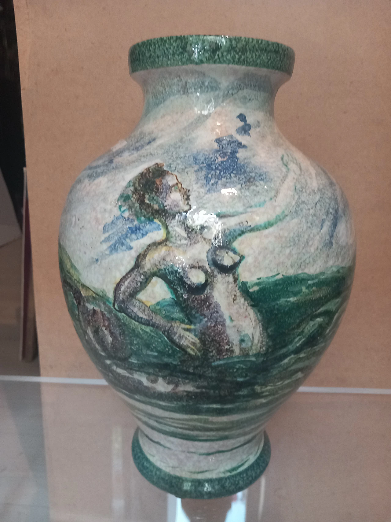 Ceramic artistic vase by Zulimo Aretini, signed, 50s 9