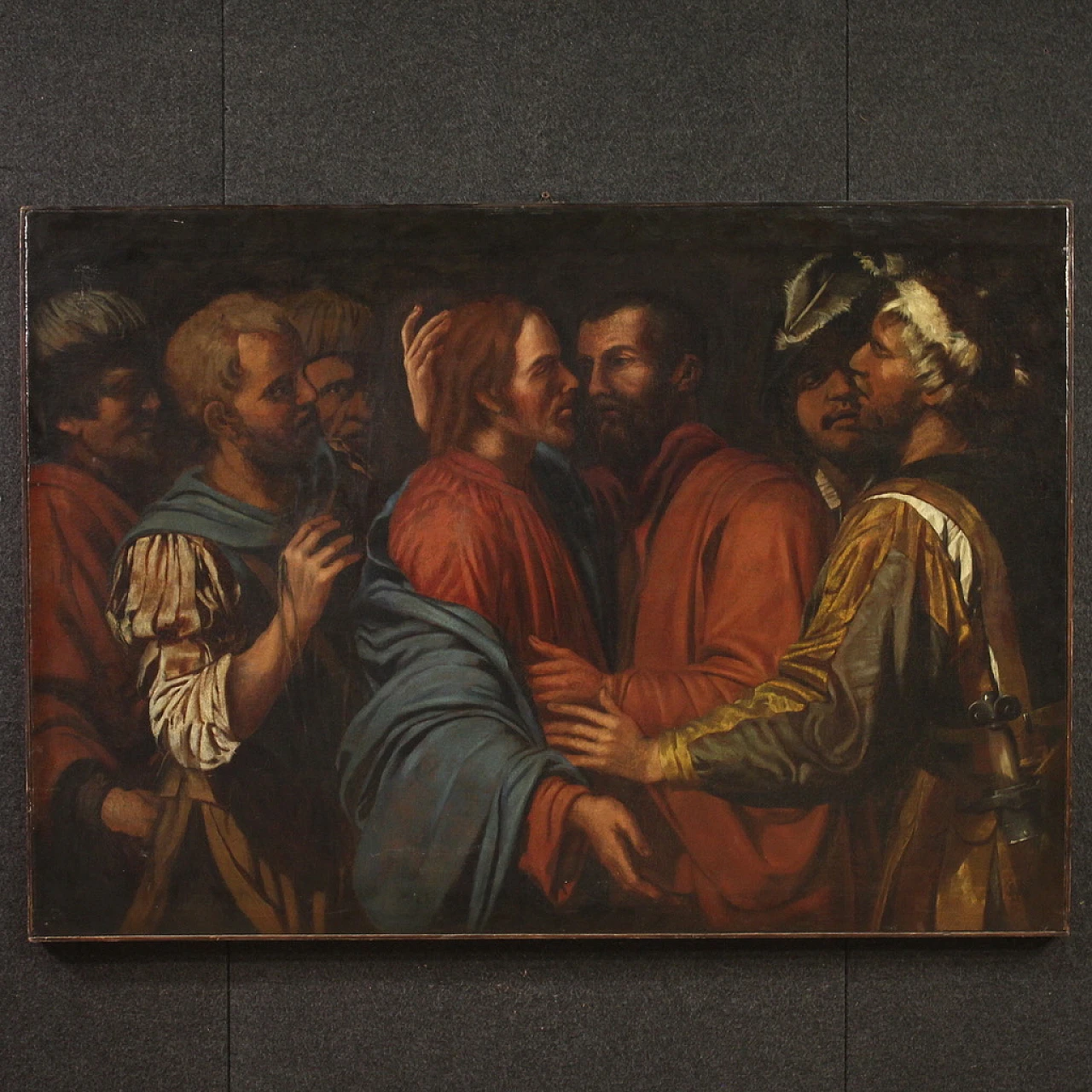 The Kiss of Judas Italian painting, 17th century 1