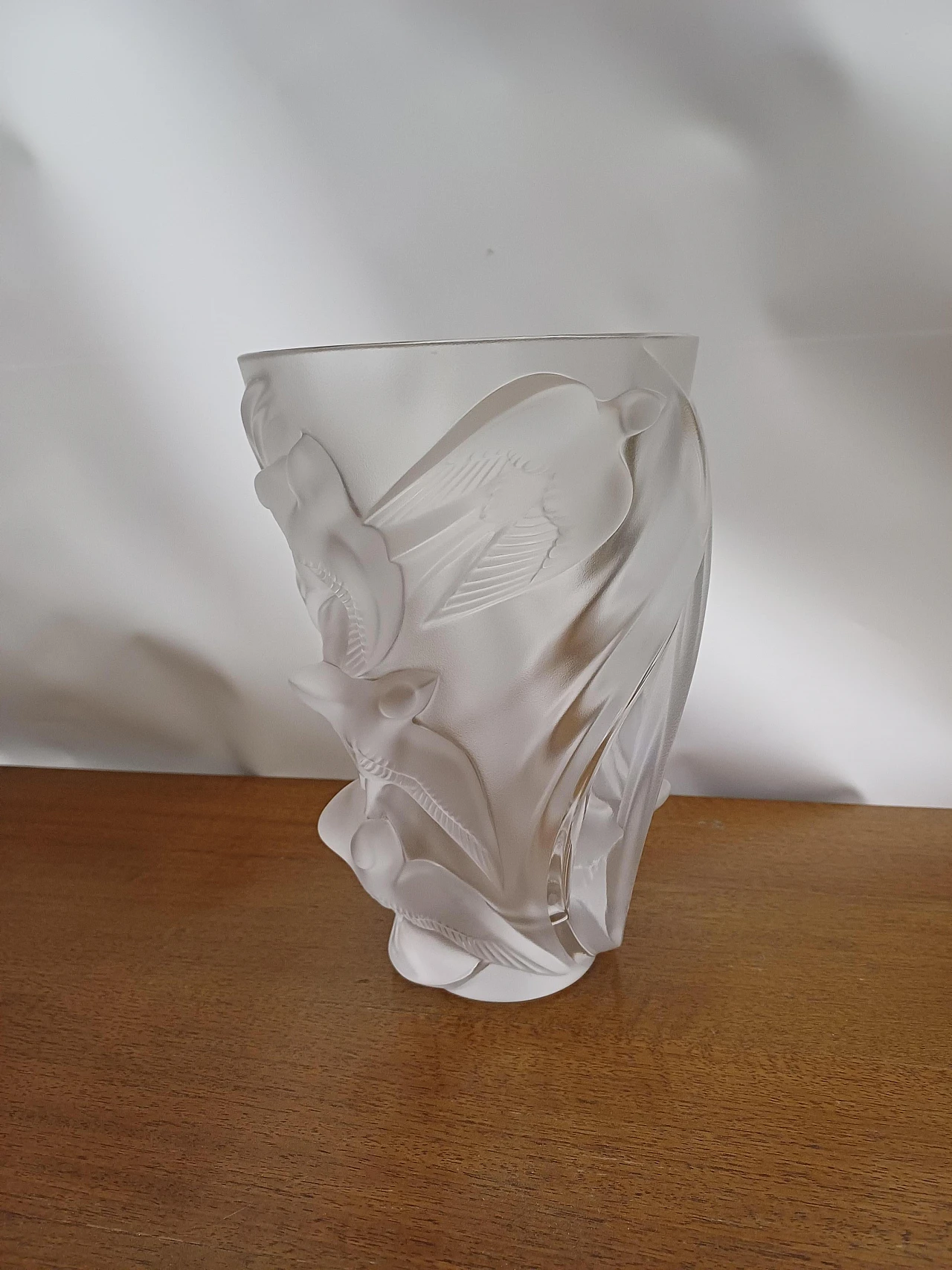 Vaso Martinets in cristallo trasparente di Lalique France, 1982 2