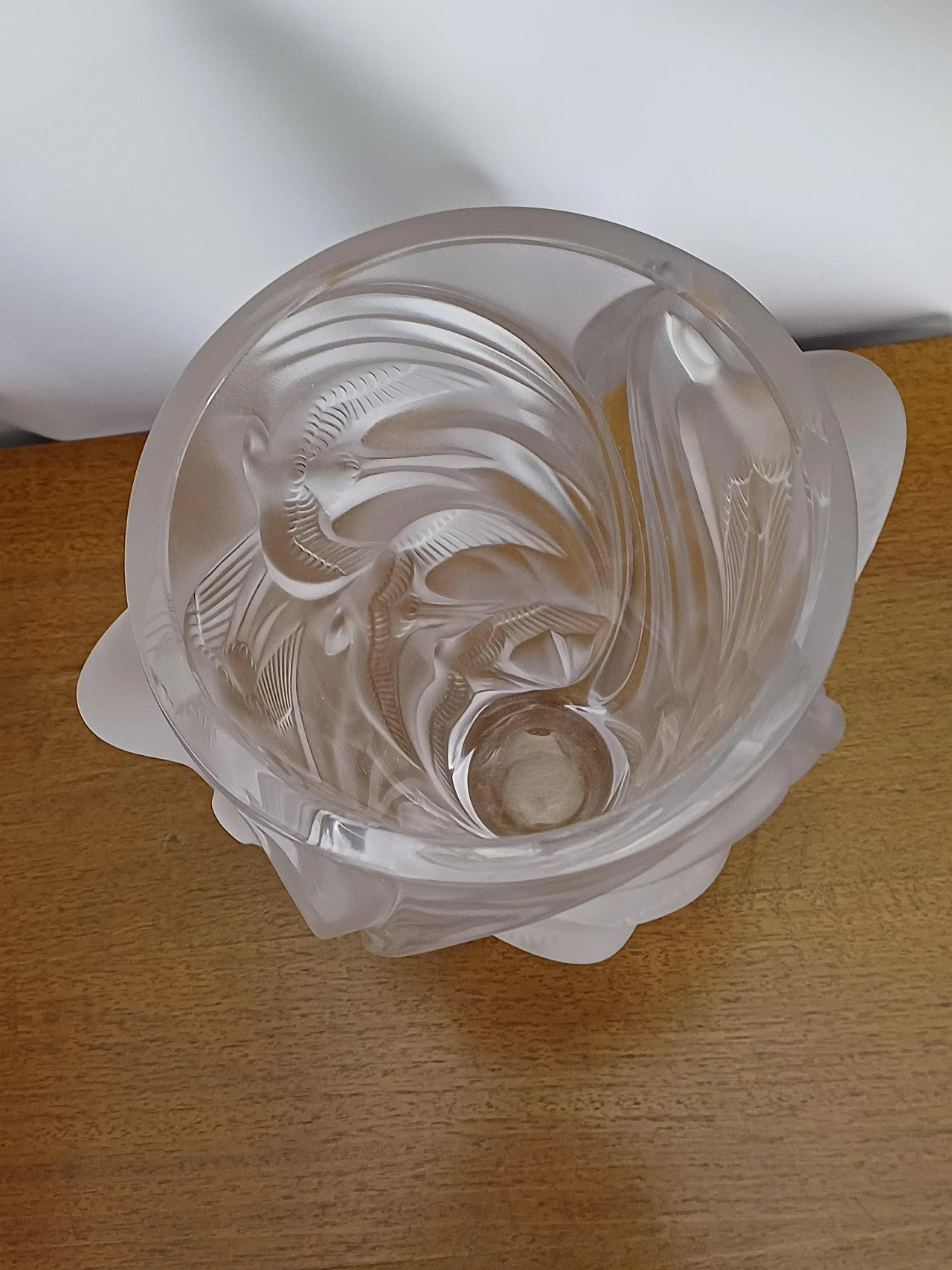 Vaso Martinets in cristallo trasparente di Lalique France, 1982 4