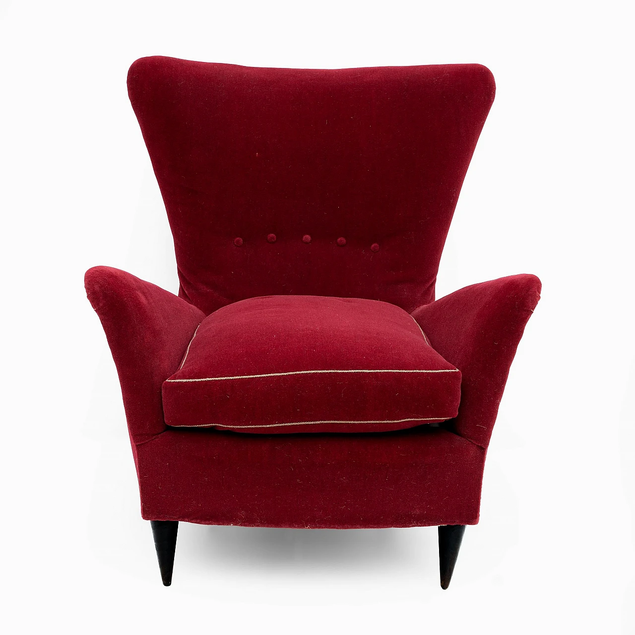 Gio Ponti Art Dèco Italian Lounge Armchair from Hotel Bristol Merano, 50s 3