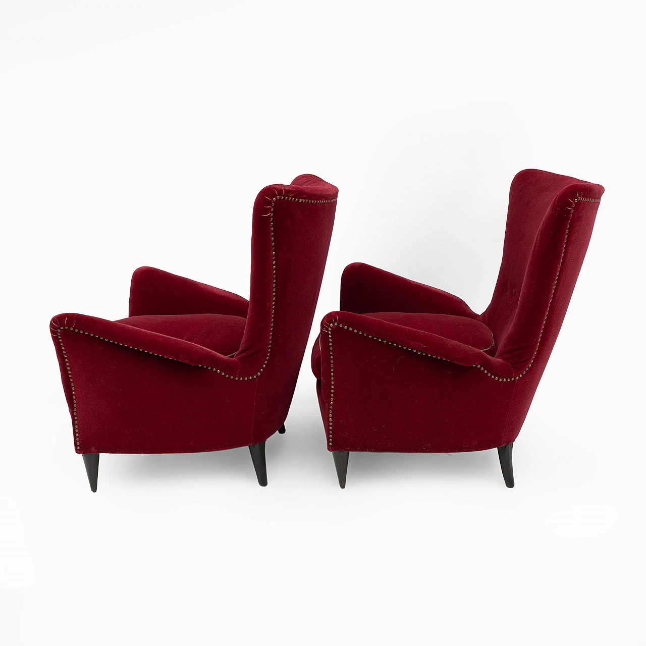 Gio Ponti Art Dèco Italian Lounge Armchair from Hotel Bristol Merano, 50s 4