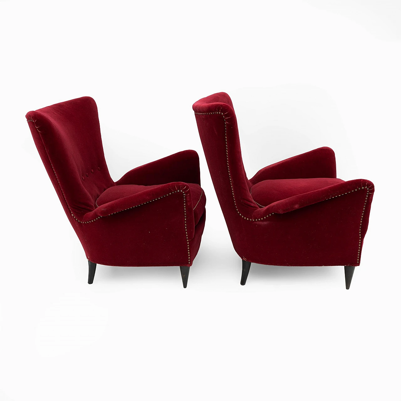 Gio Ponti Art Dèco Italian Lounge Armchair from Hotel Bristol Merano, 50s 6