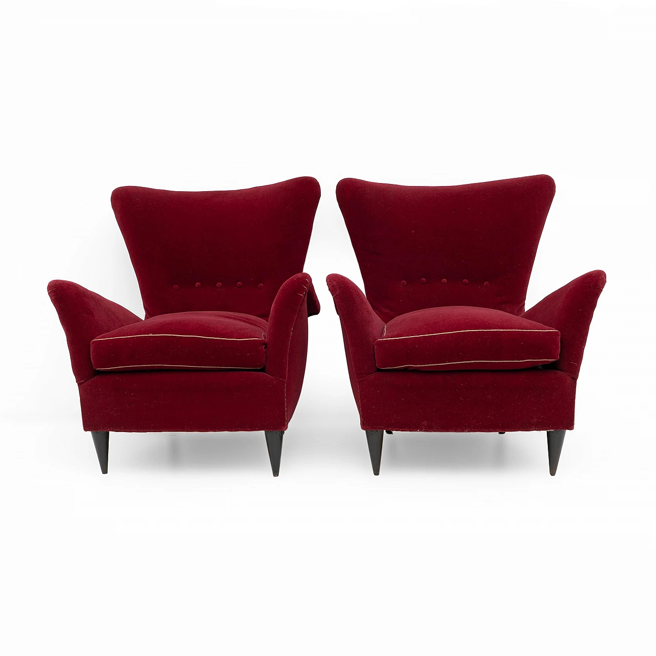 Gio Ponti Art Dèco Italian Lounge Armchair from Hotel Bristol Merano, 50s 7