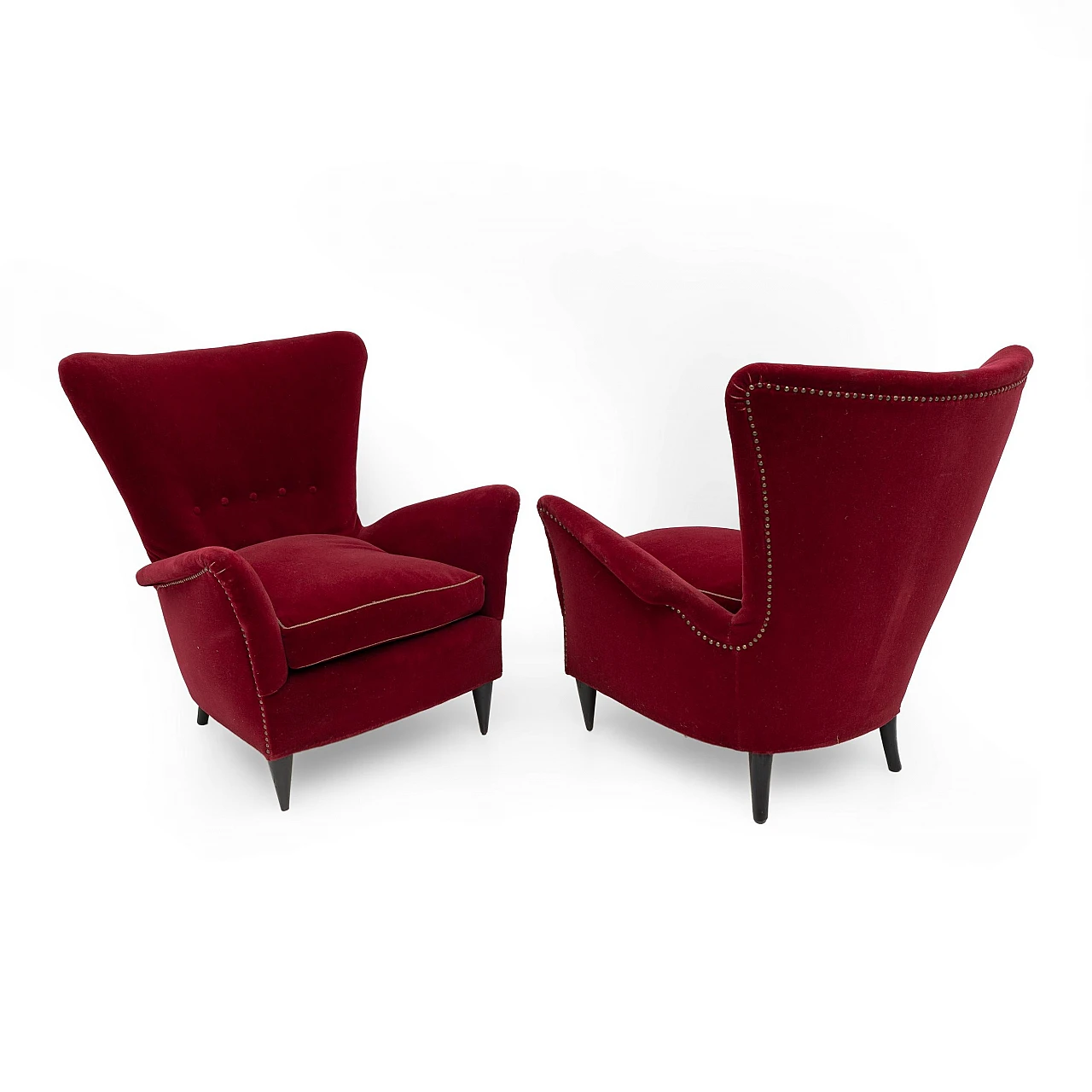 Gio Ponti Art Dèco Italian Lounge Armchair from Hotel Bristol Merano, 50s 8