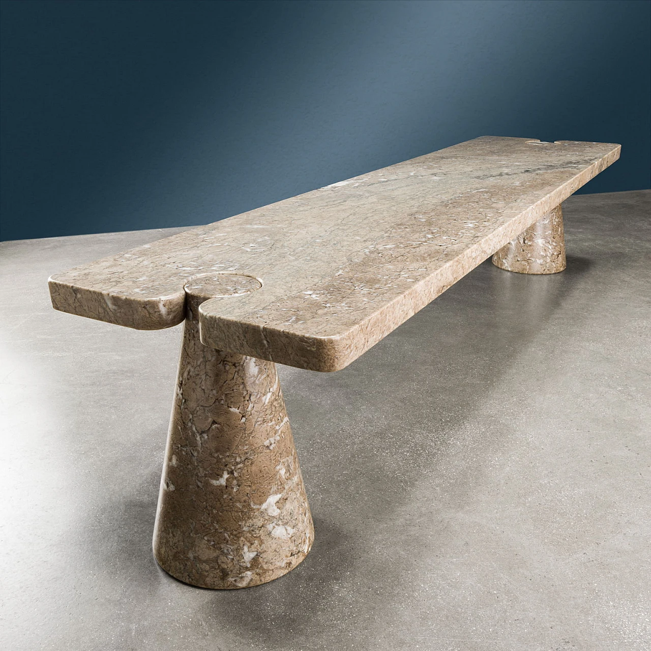 Eros grey marble bench by Angelo Mangiarotti for Skipper, 1970s 2