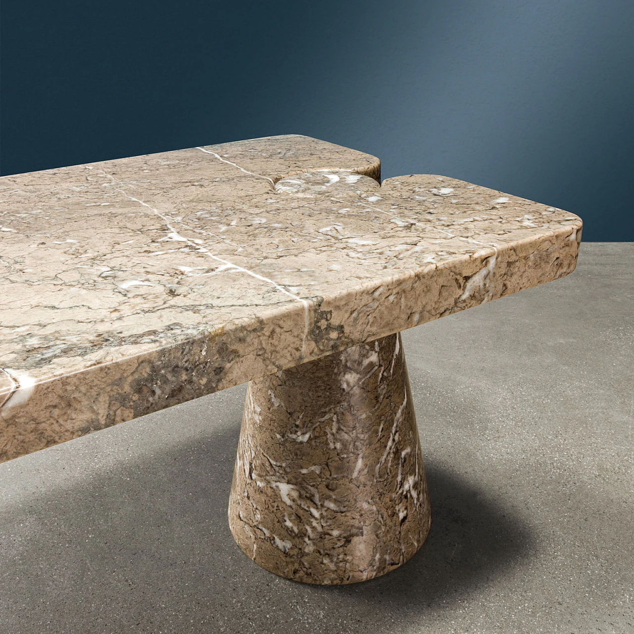 Eros grey marble bench by Angelo Mangiarotti for Skipper, 1970s 6