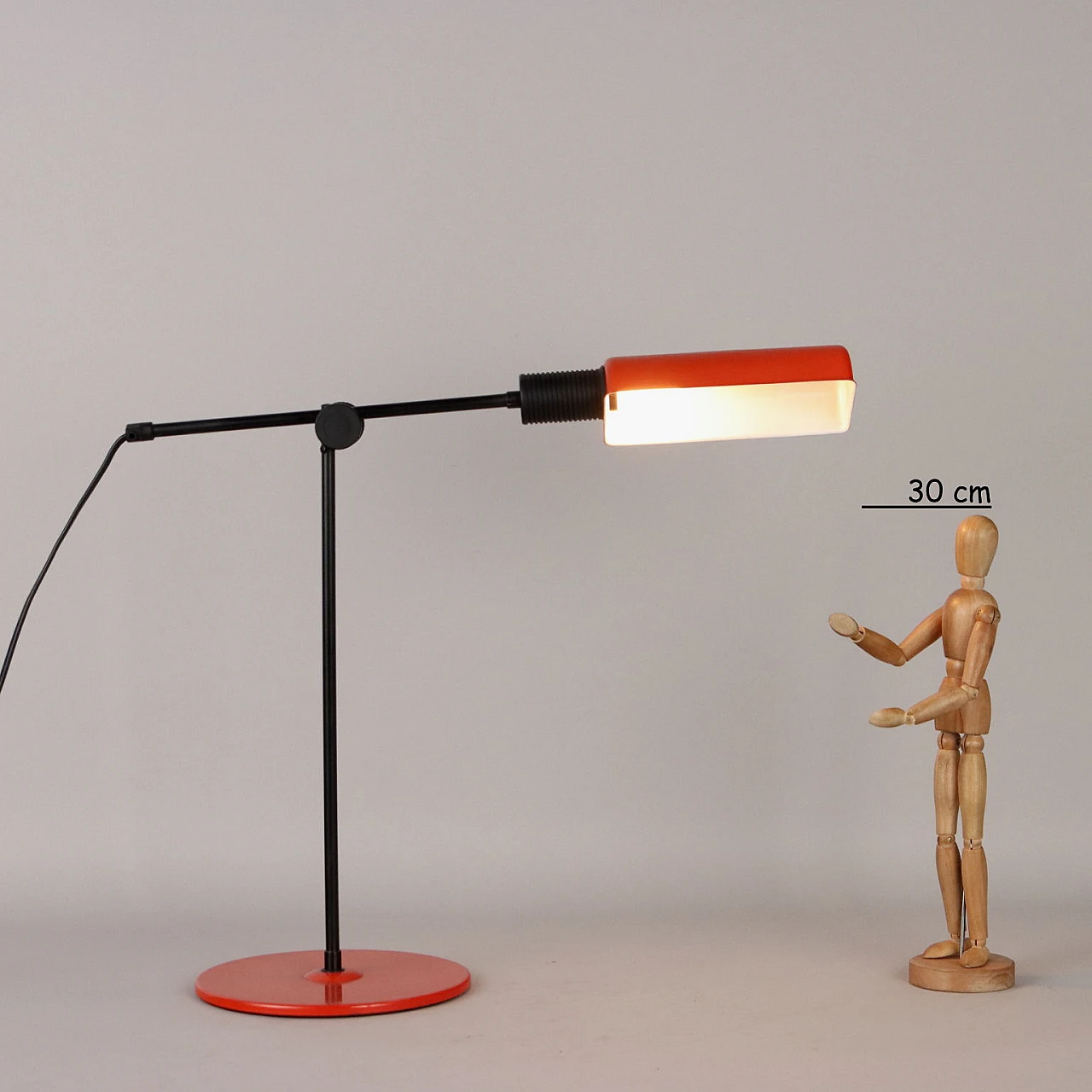 Enamelled metal table lamp by Nuova Veneta Lumi, 1980s 2