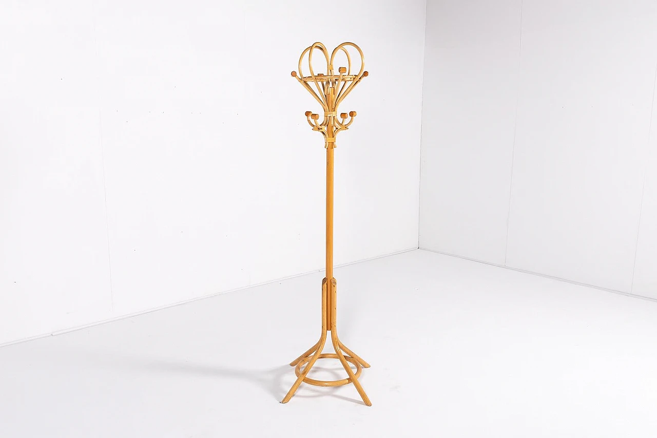 Bamboo cane coat stand, 1980s 1