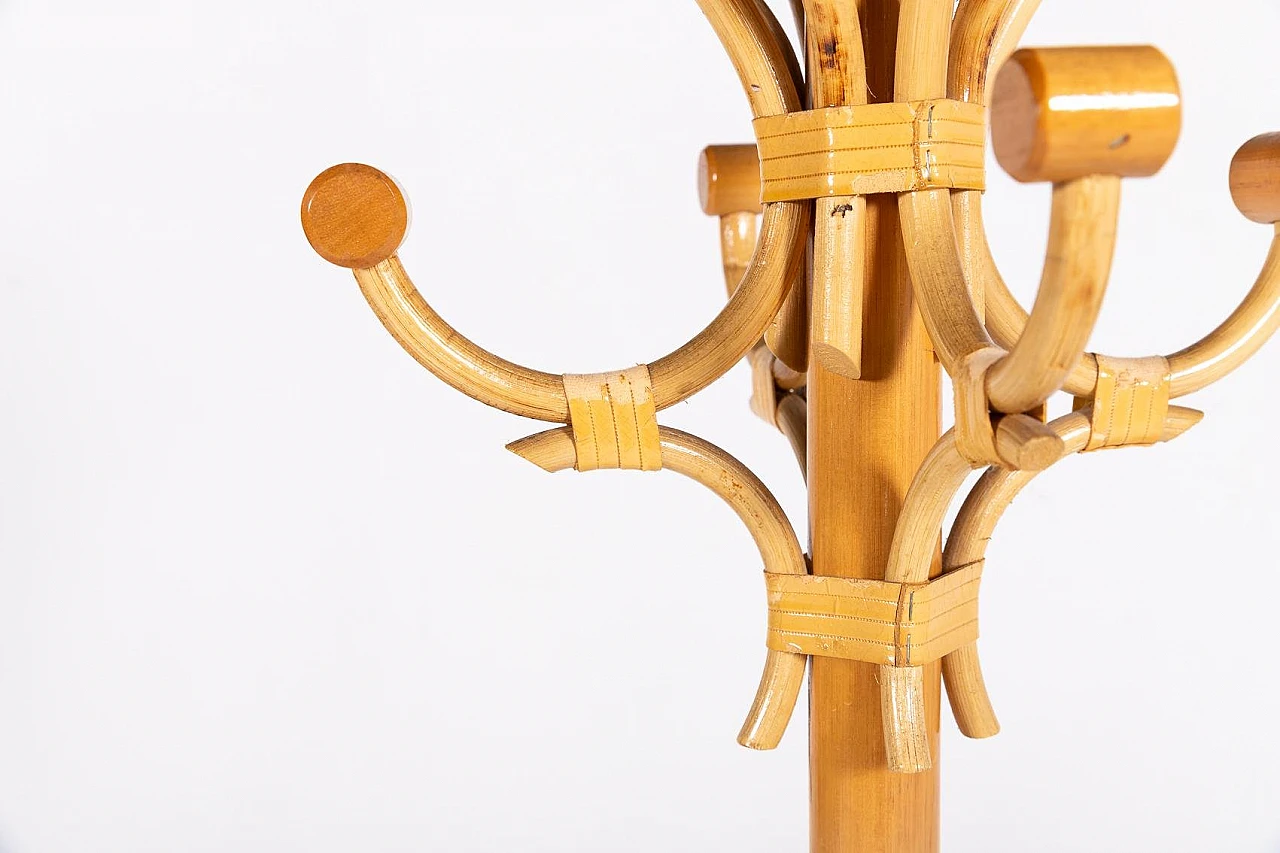 Bamboo cane coat stand, 1980s 4