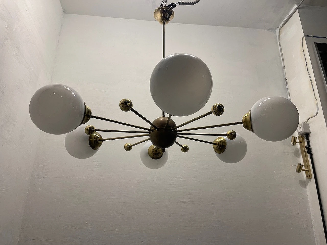 Lampadario Sputnik a 6 luci, 1960s 6