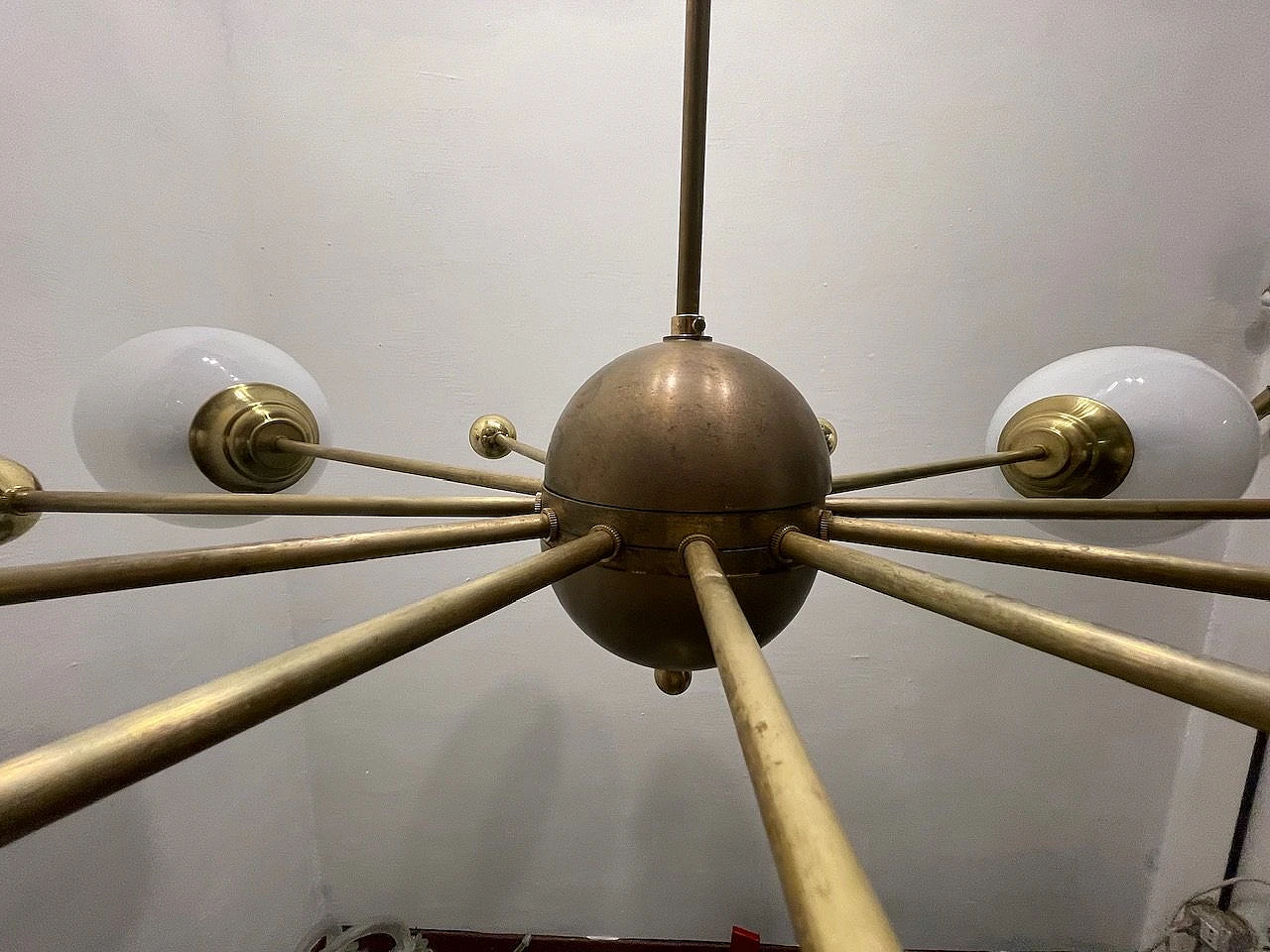 Lampadario Sputnik a 6 luci, 1960s 7