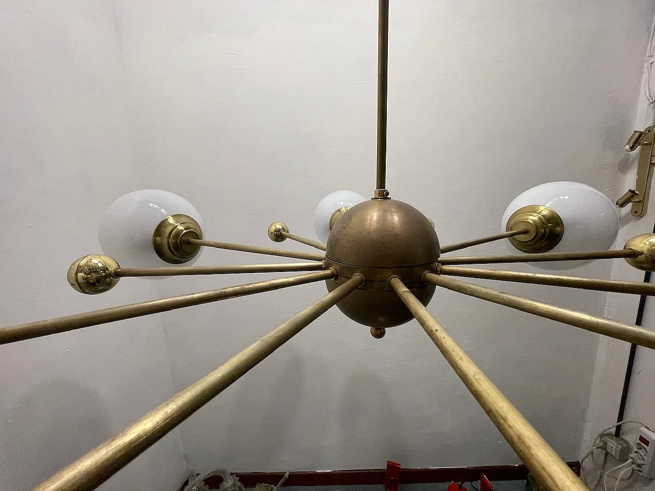 Lampadario Sputnik a 6 luci, 1960s 10