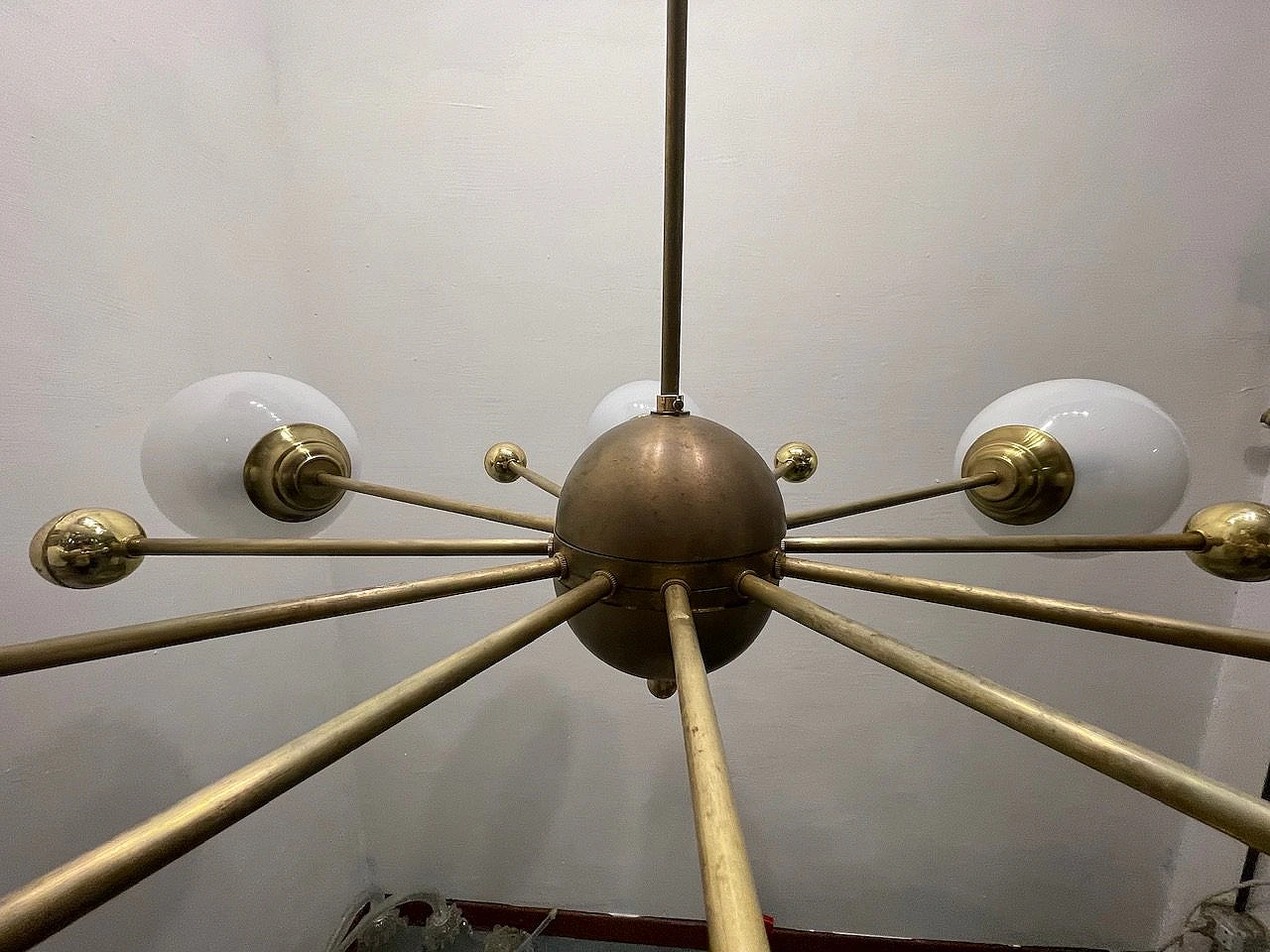 Lampadario Sputnik a 6 luci, 1960s 12