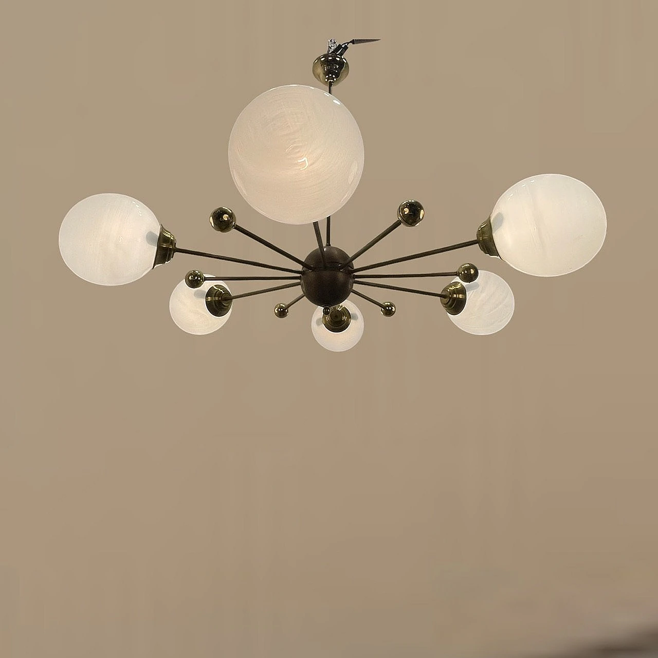 Lampadario Sputnik a 6 luci, 1960s 13