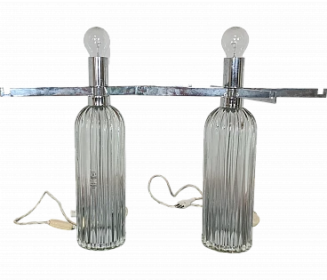 Pair of Murano glass table lamps by Salviati & Co.