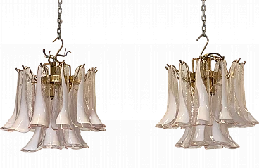 Pair of Murano glass chandeliers by La Murrina, 1980s