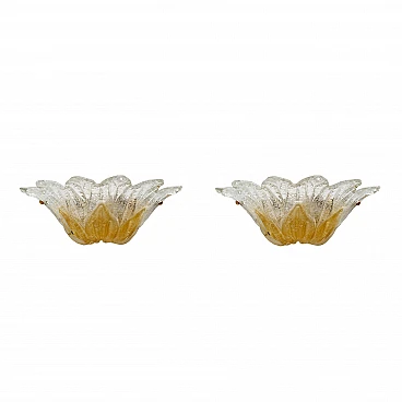 Pair of Murano glass wall lights, 70s