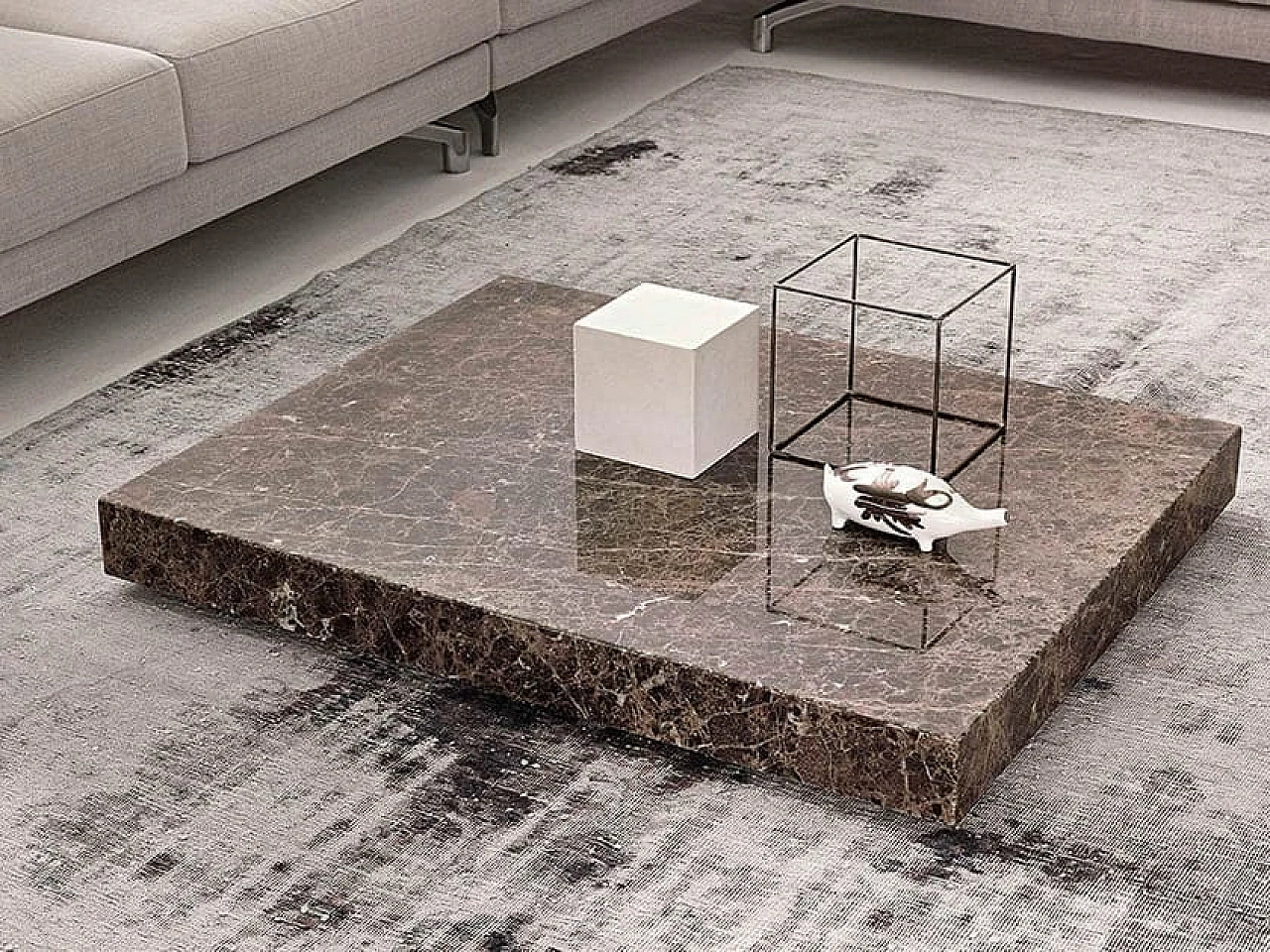 Dude marble floor table by Gianfranco Gualteriotti for Dema, 2000s 1