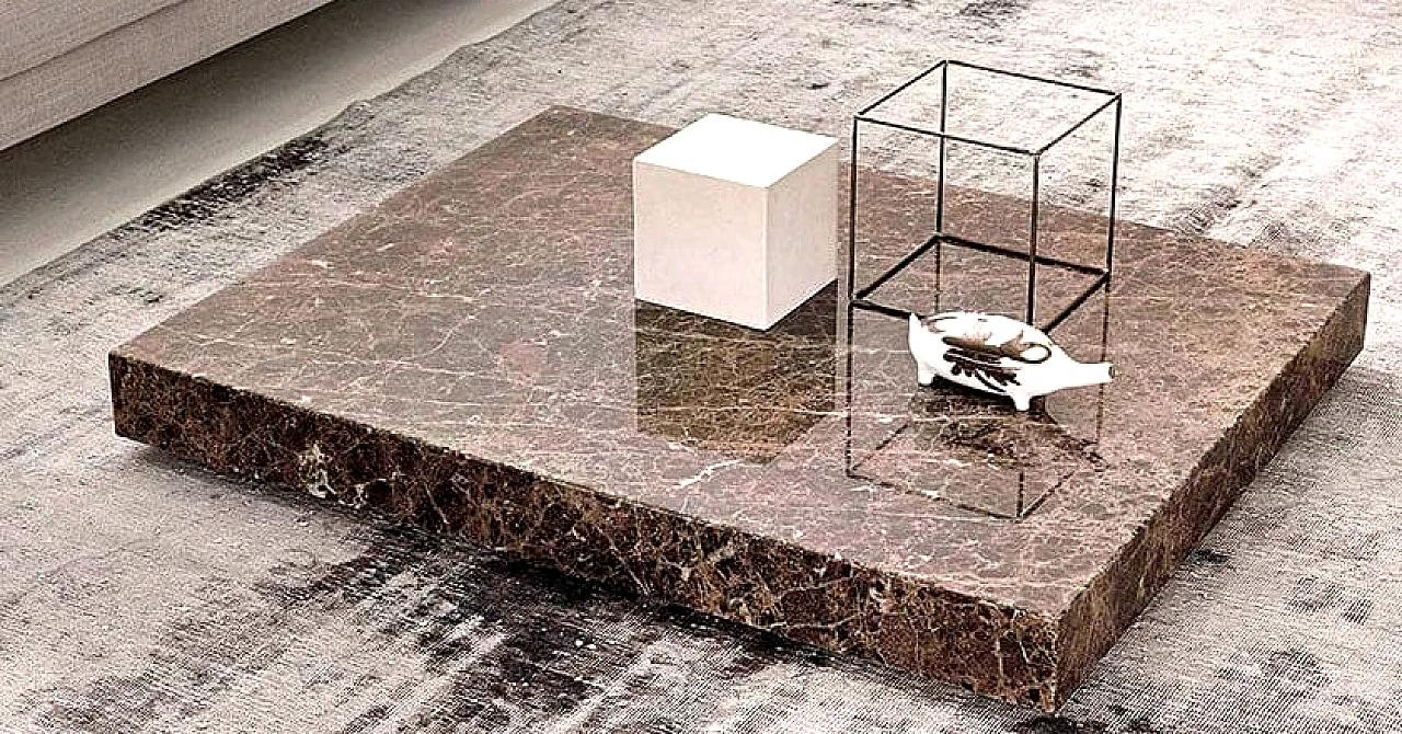 Dude marble floor table by Gianfranco Gualteriotti for Dema, 2000s 1