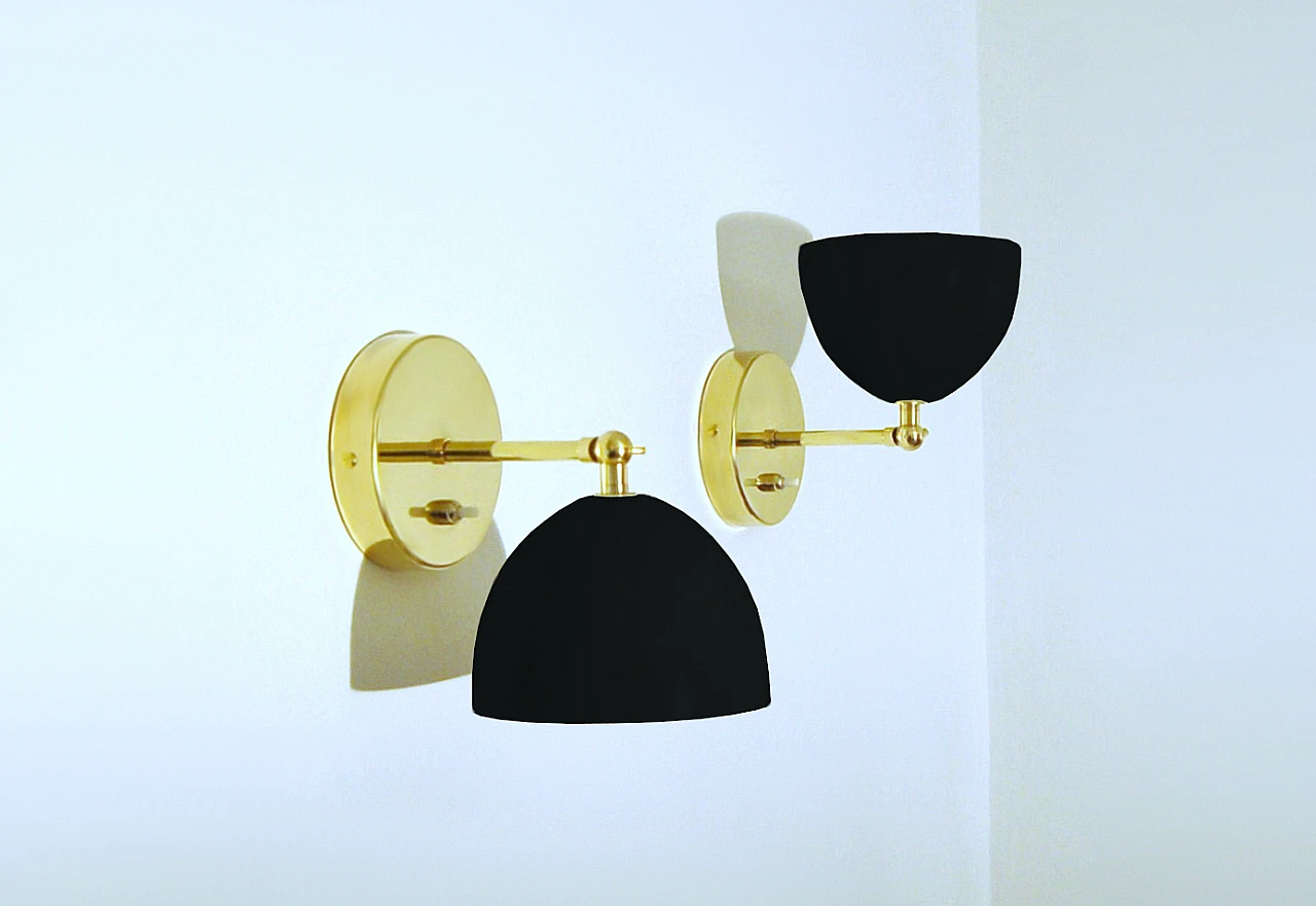 Wall lamp in metal and brass black, 2000 5