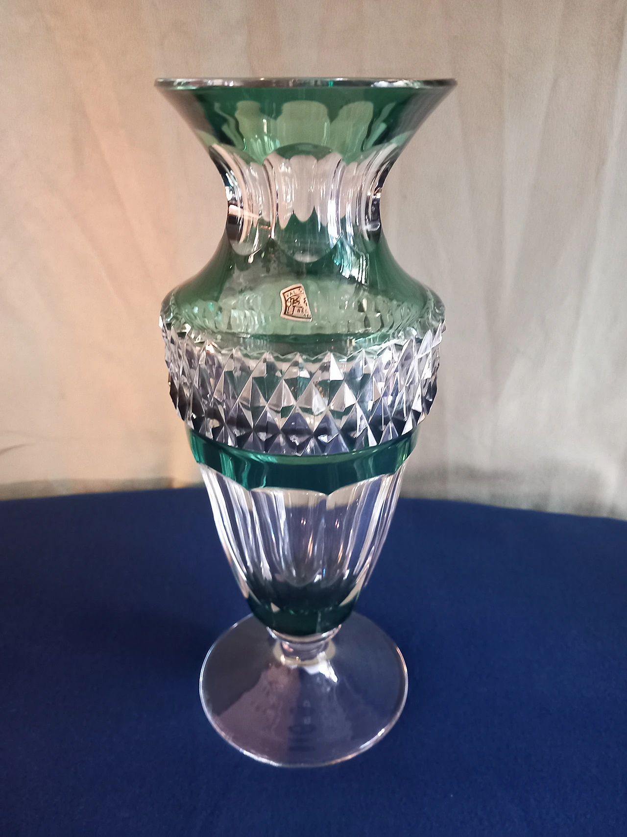 Vase Val Saint Lambert in crystal, 60s 1