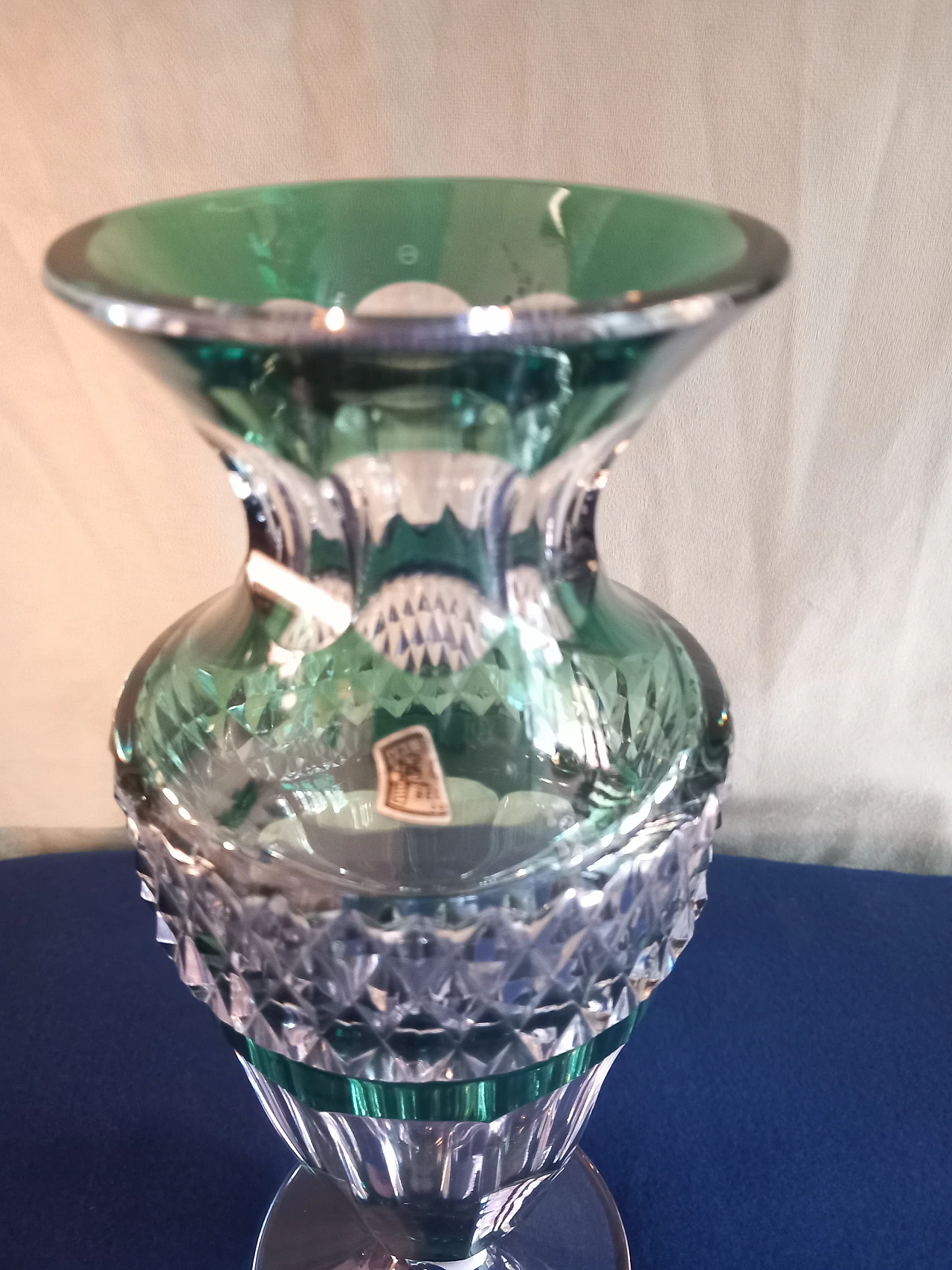 Vase Val Saint Lambert in crystal, 60s 2