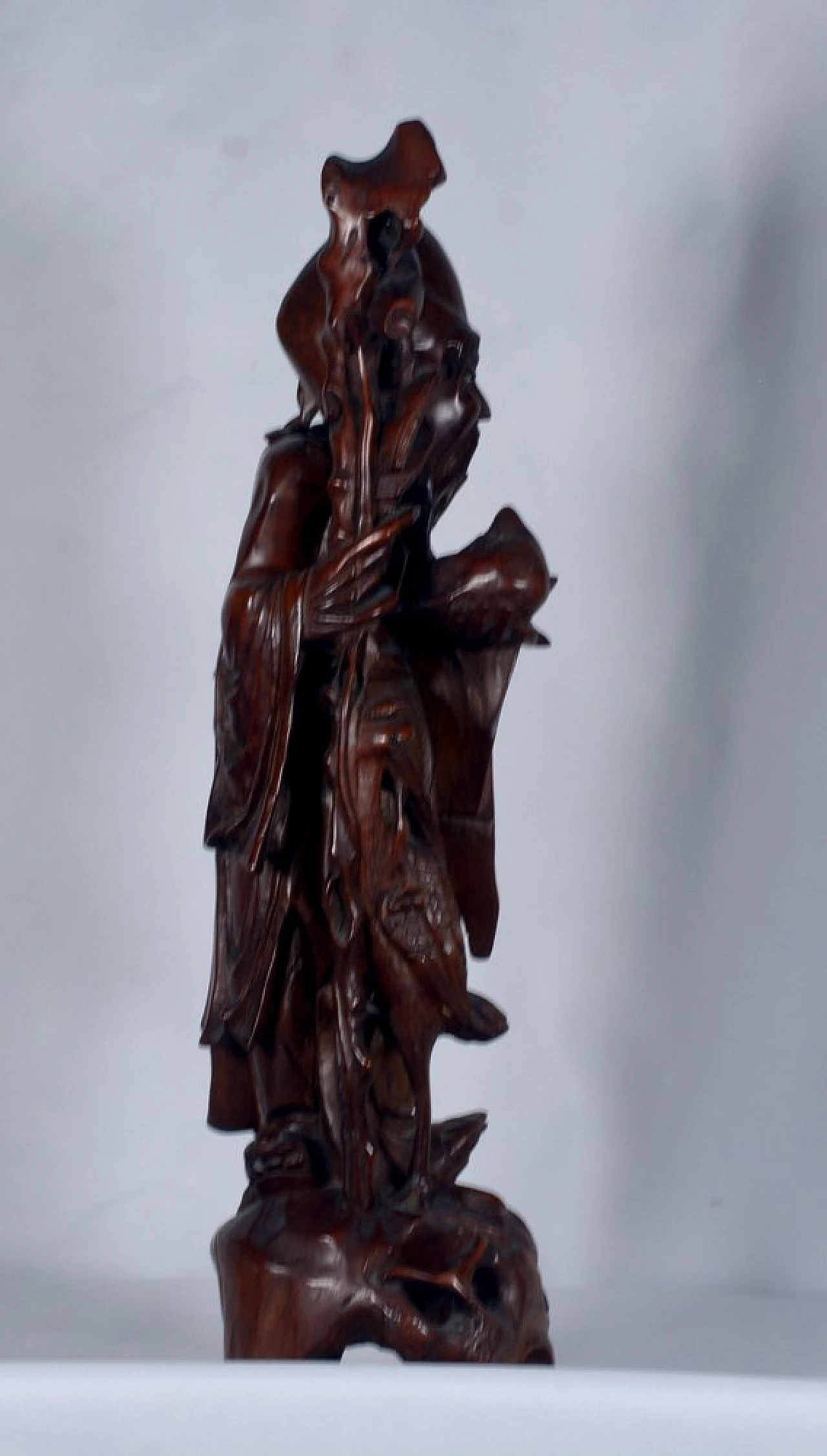 Cherry wood sculpture by Shou Lao Shou Xing, 1960s 10