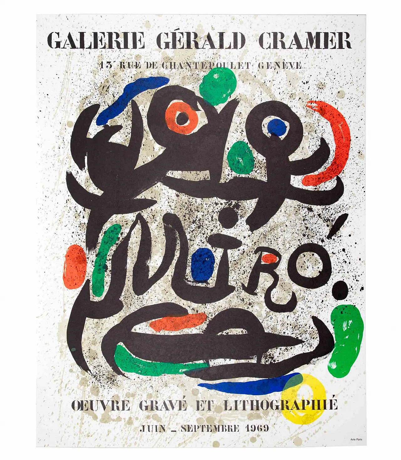 Joan Mirò, Exhibition Poster Galerie Gerald Cramer, Lithograph 1960s-1970s 1