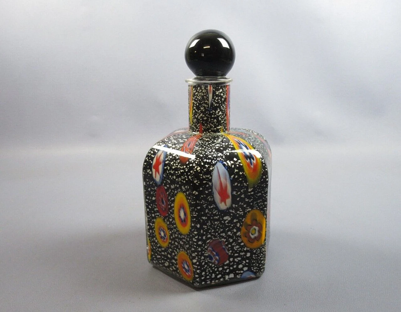 Murano glass bottle by Michielotto with Murrine signed 1988 3